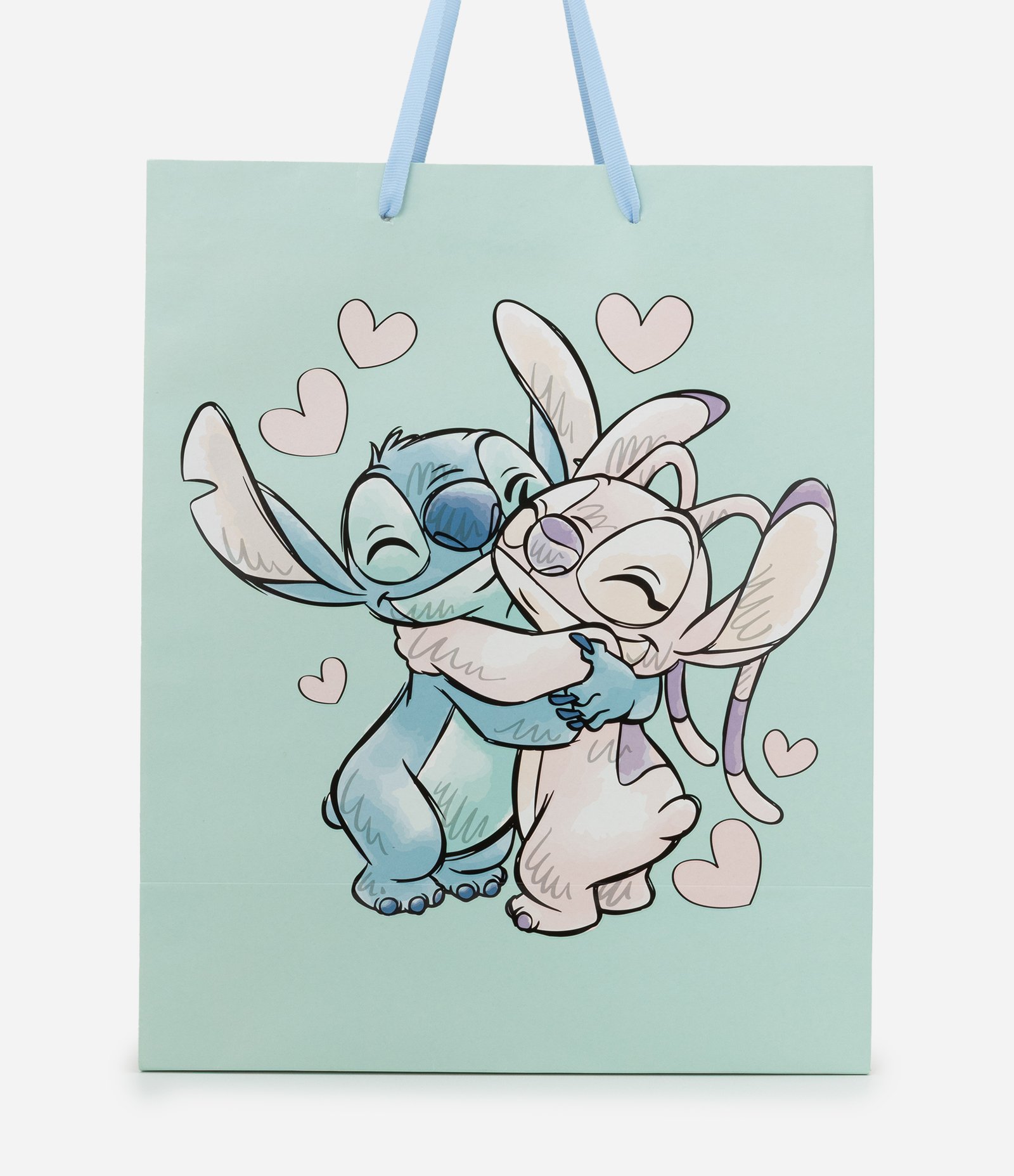 Embalagem de Presente Médio com Estampa Stitch e Angel Azul 2