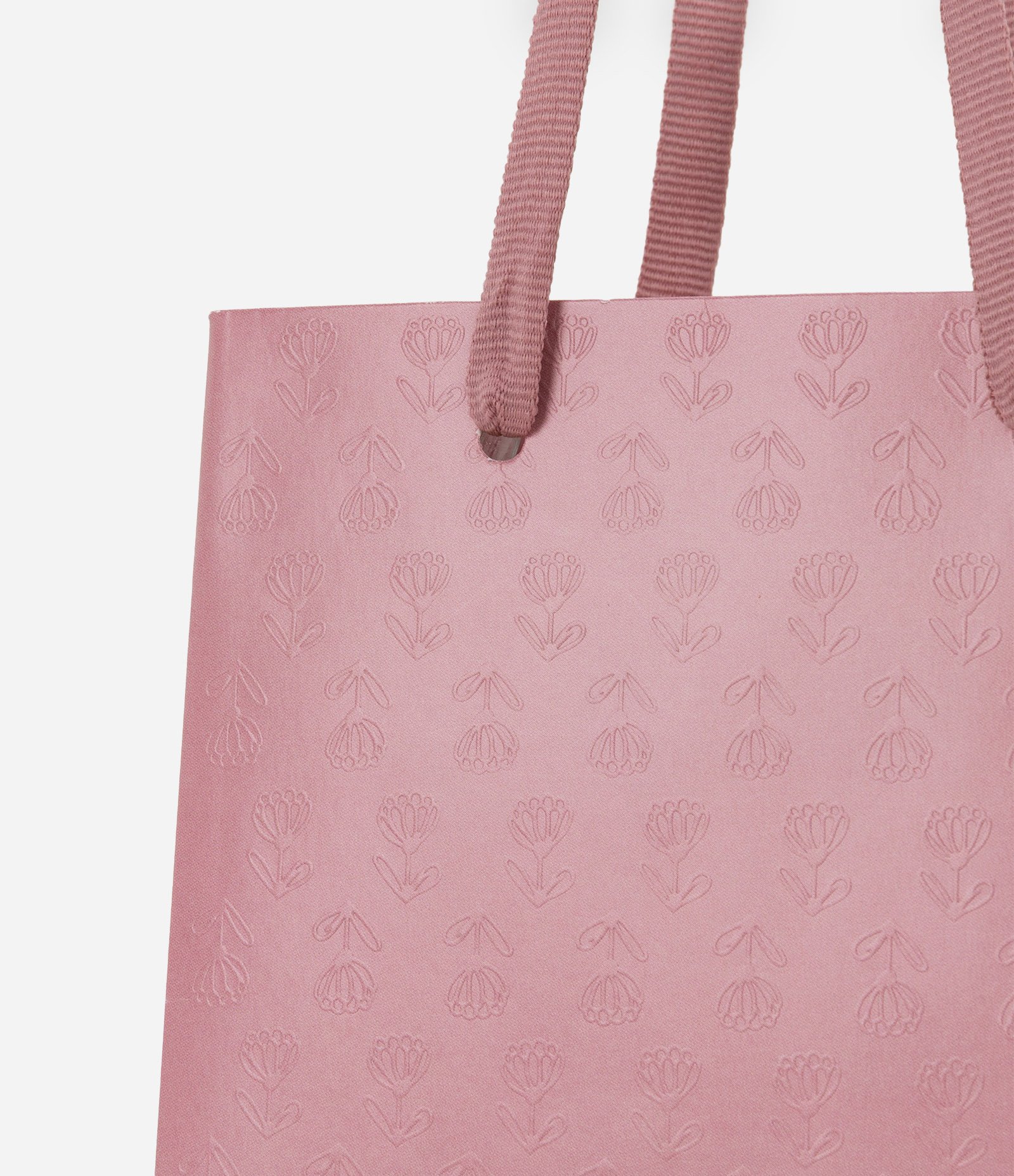 Embalagem de Presente Pequena com Alça Texturizada Rosa 2