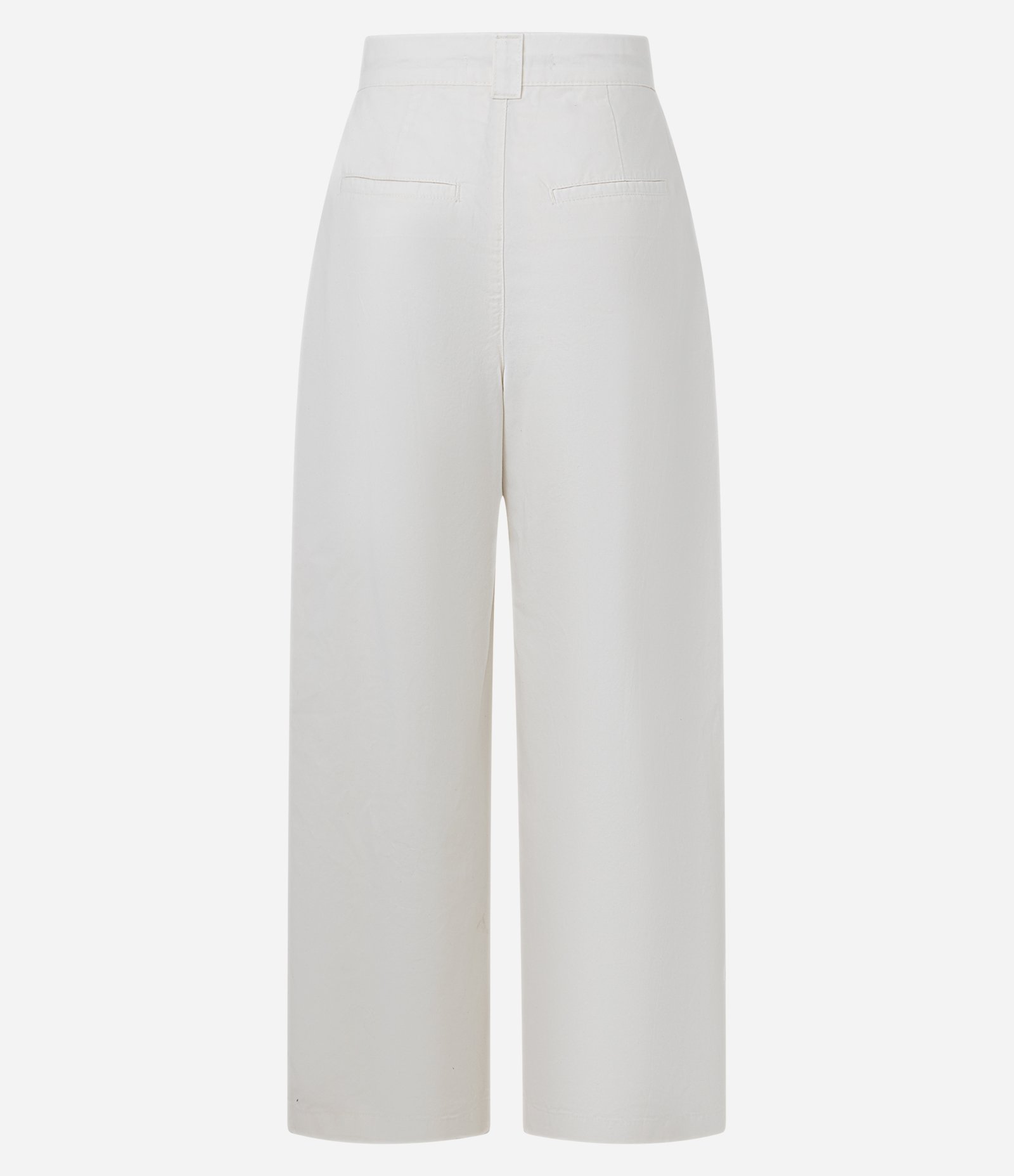 Calça Barrel em Sarja com Pregas e Bolsos Off White 9