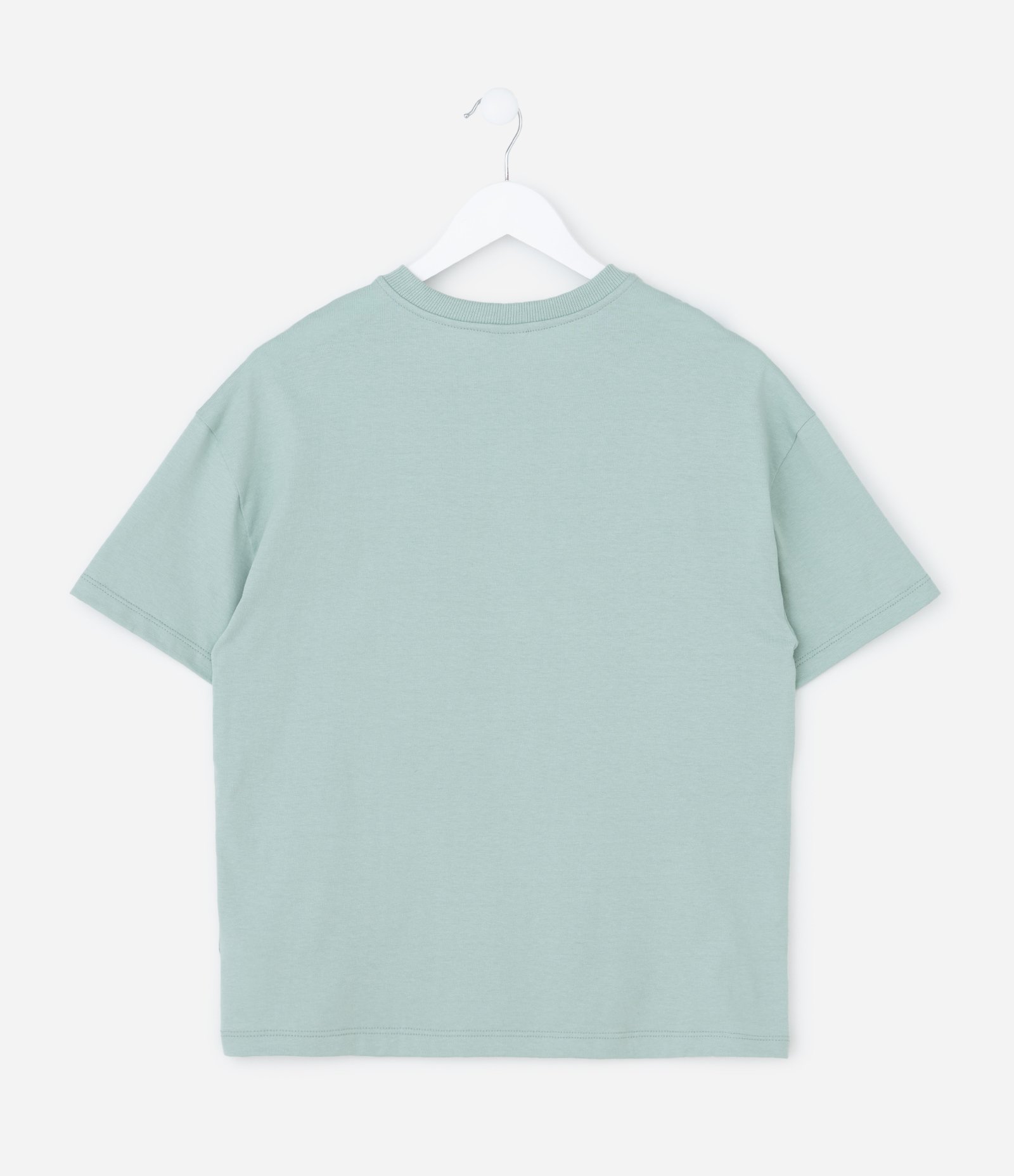 Camiseta Over Infantil com Estampa Letterng Los Angeles - Tam 7 a 16 Anos Verde 3