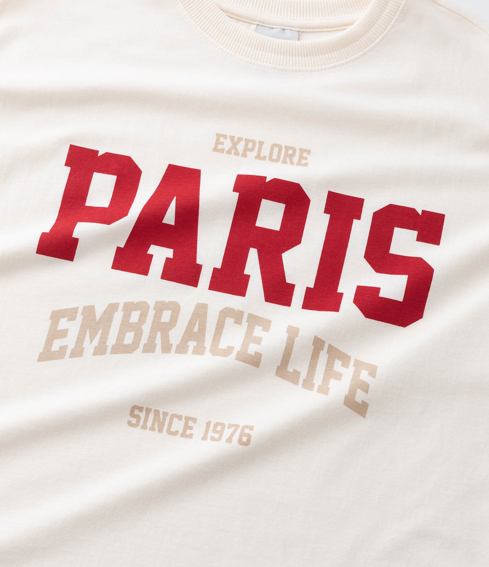 Camiseta Over Infantil com Estampa Paris - Tam 7 a 16 Anos Bege 6