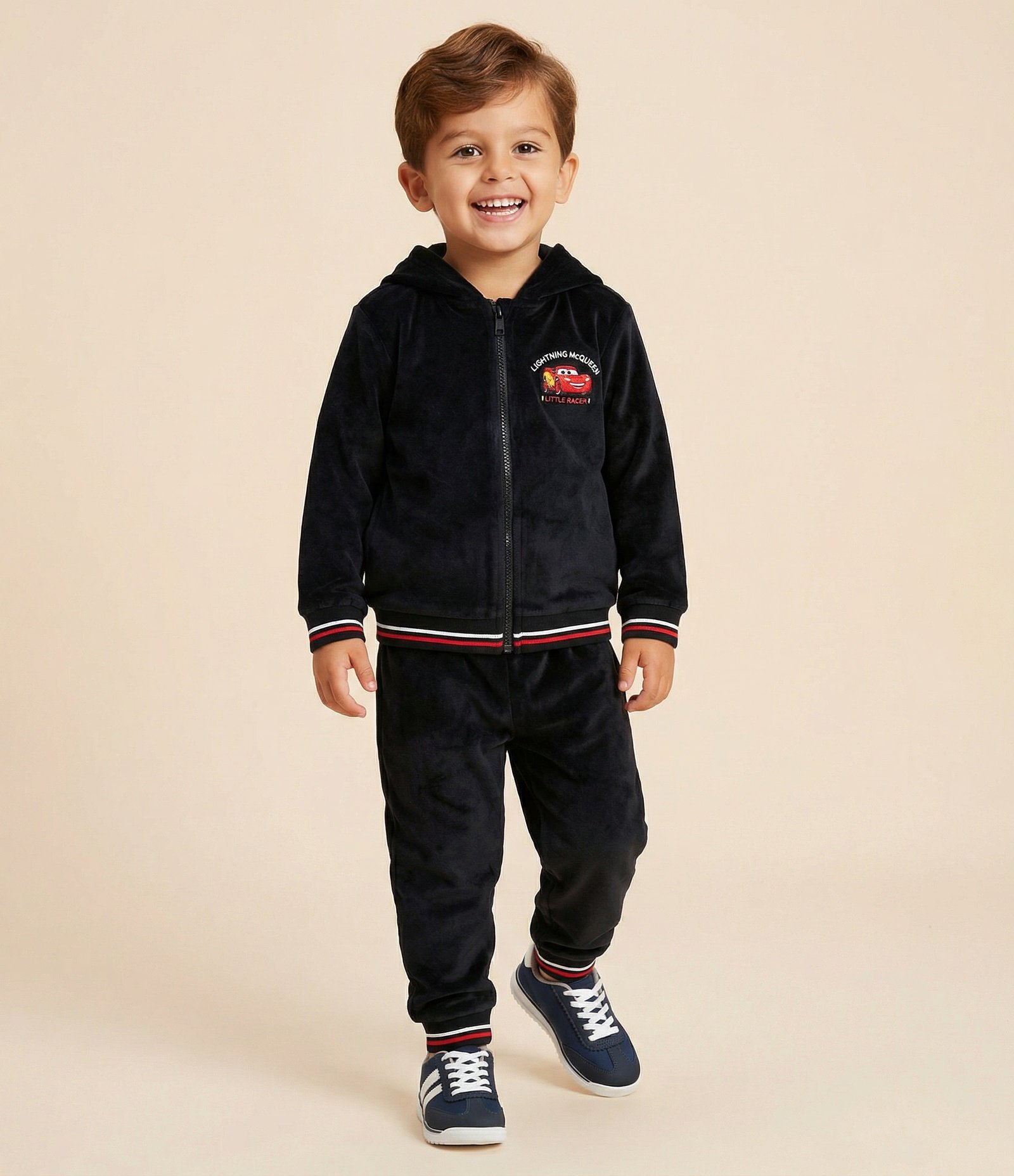 Conjunto Infantil com Bordado McQueen – Tam 1 a 6 Anos Preto 1