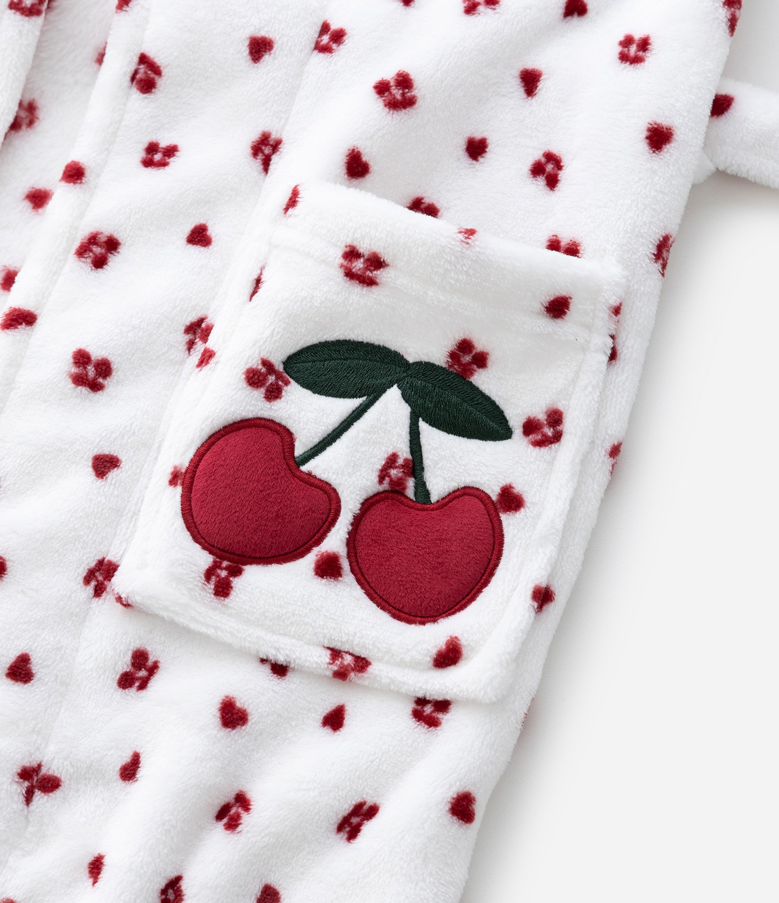 Roupão Infantil com Faixa e Estampa Cinnamoroll – Tam 5 a 16 Anos Branco/Vermelho 6