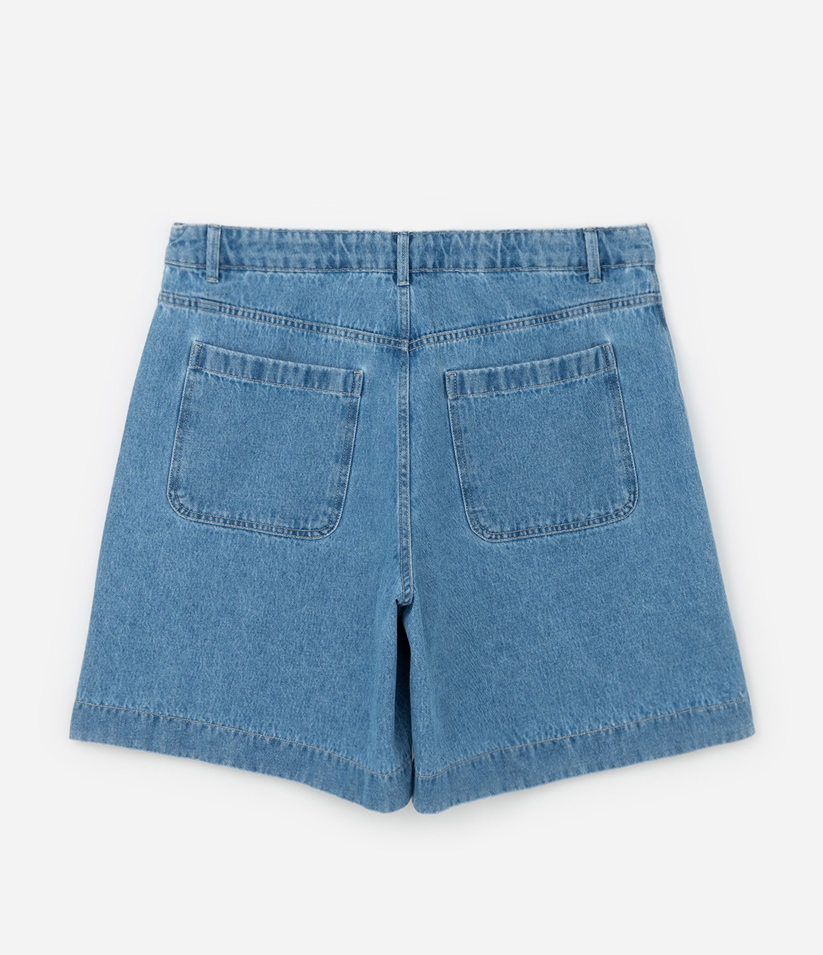 Bermuda em Jeans com Bolsos Curve & Plus Size Azul 7