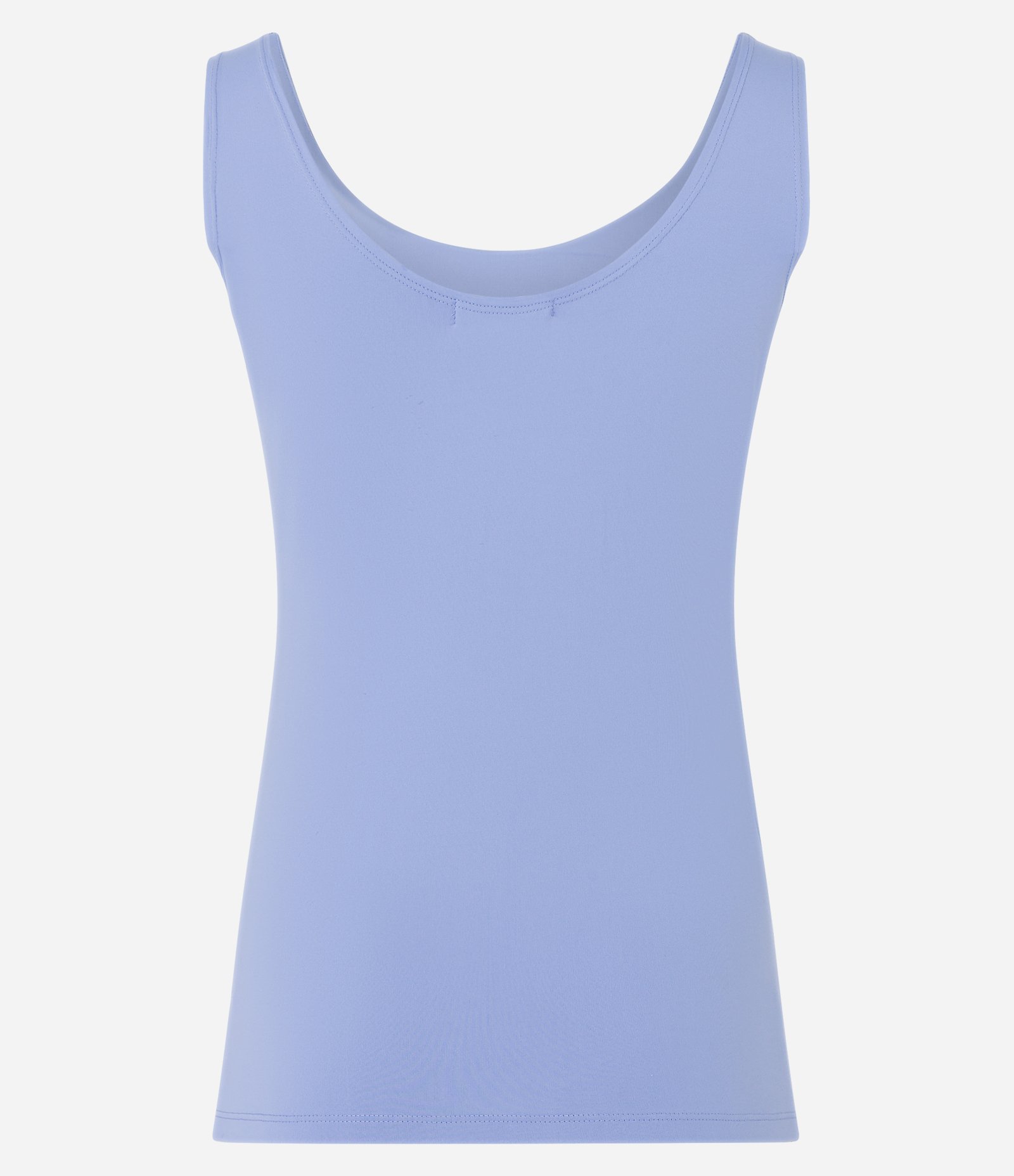 Blusa em Poliamida com Decote U e Alça Larga Azul Arroxeado 6