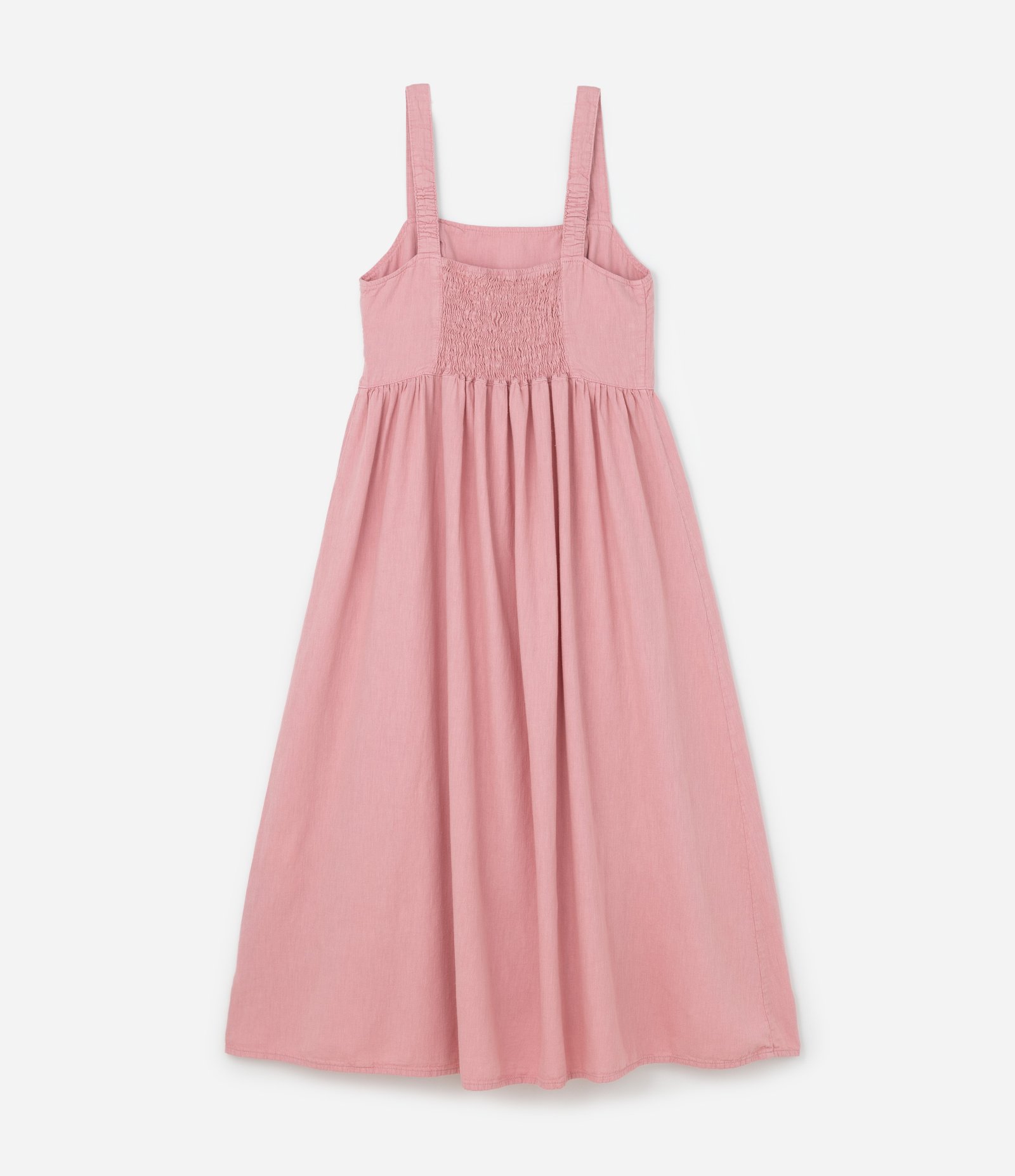 Vestido Midi sem Manga em Sarja com Lastex nas Costas Curve & Plus Size Rosa 2