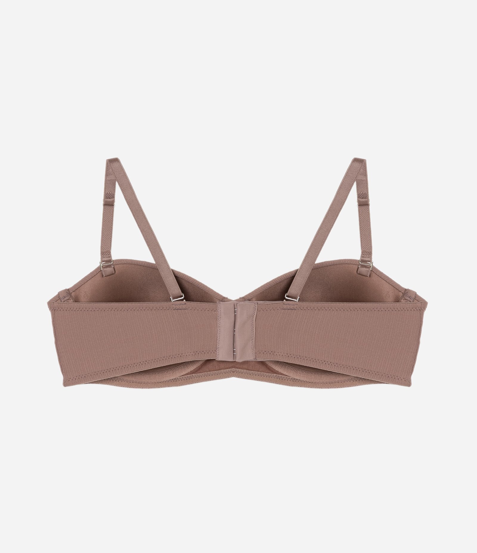 Sutiã Tomara que Caia com Bojo em Microfibra Texturizada Marrom 7