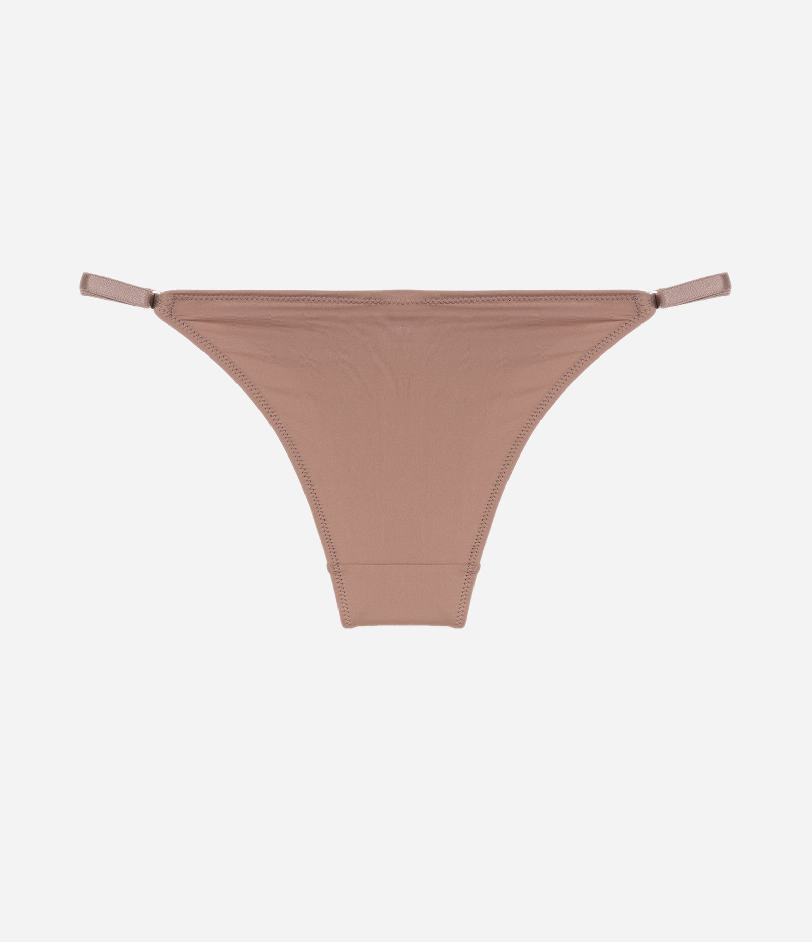 Calcinha String em Microfibra Canelada Bege 6