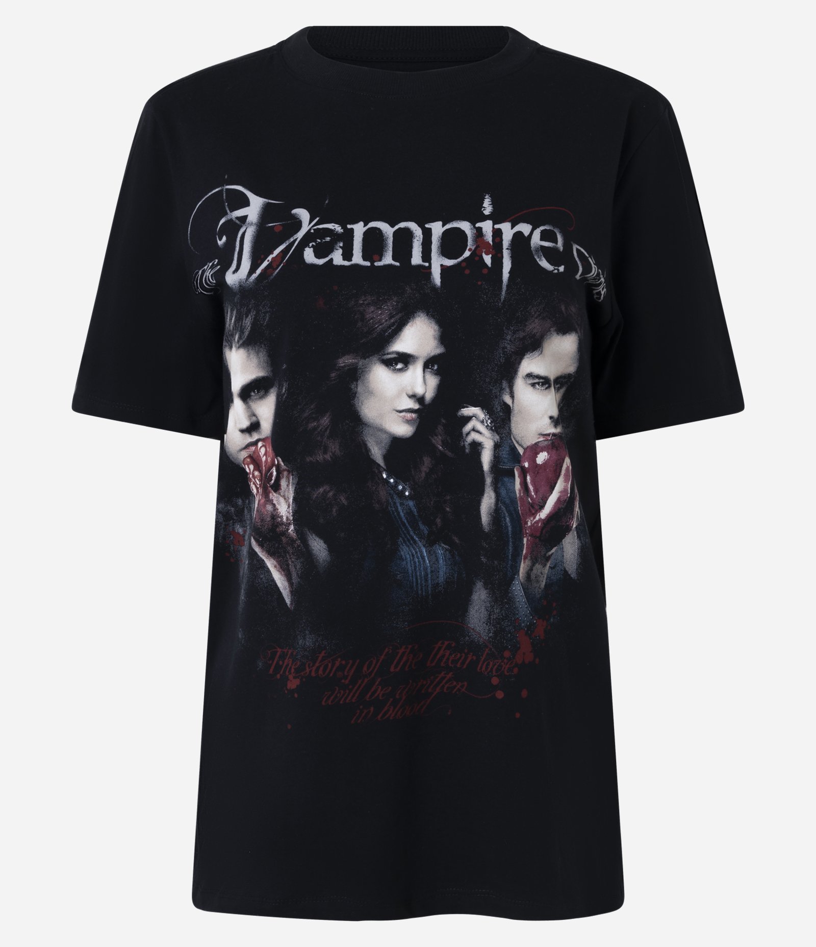 Camiseta T-shirt com Estampa Vampire Diaries Preto 5