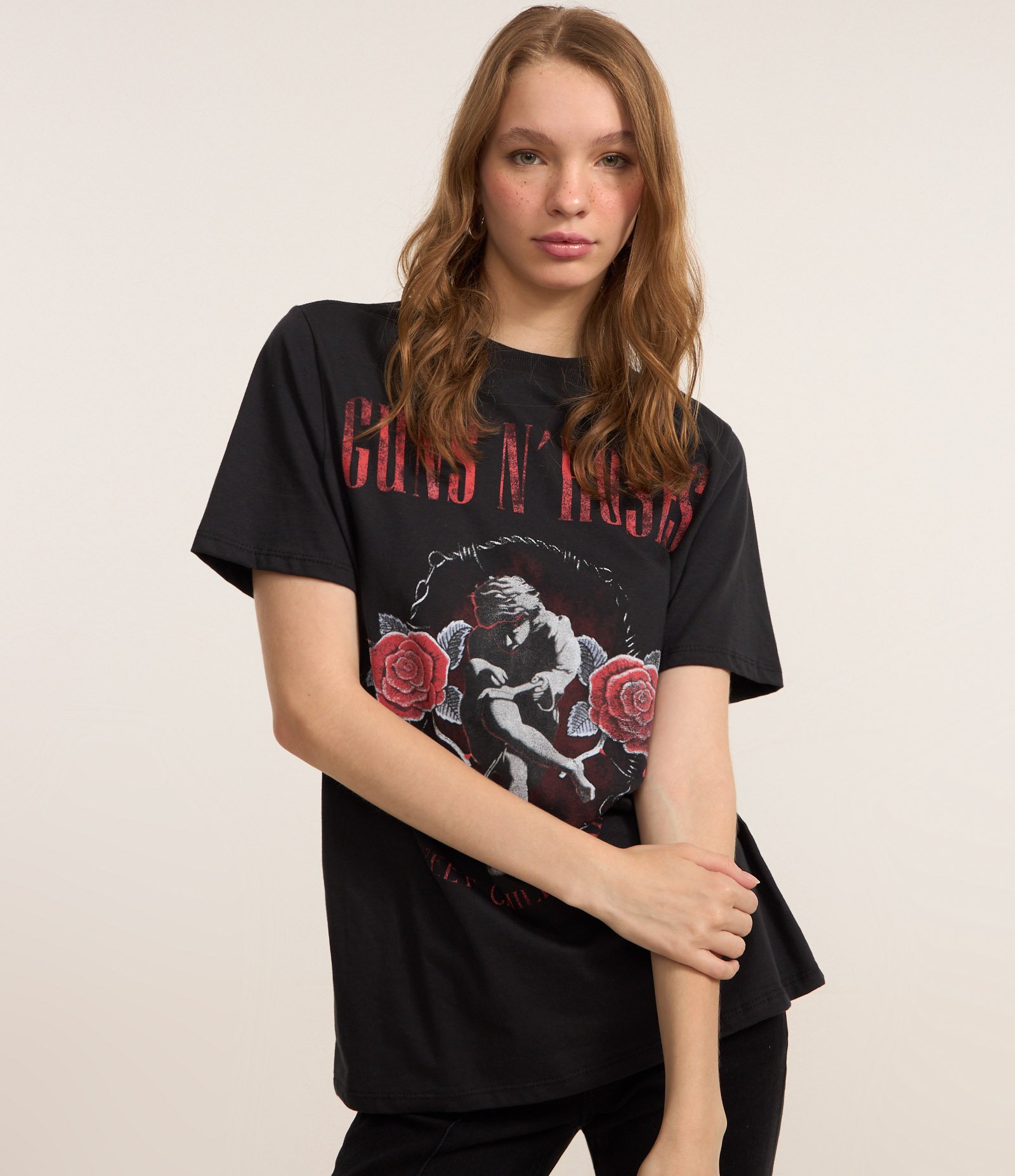 Camiseta T-shirt em Algodão Guns N Roses Preto 3