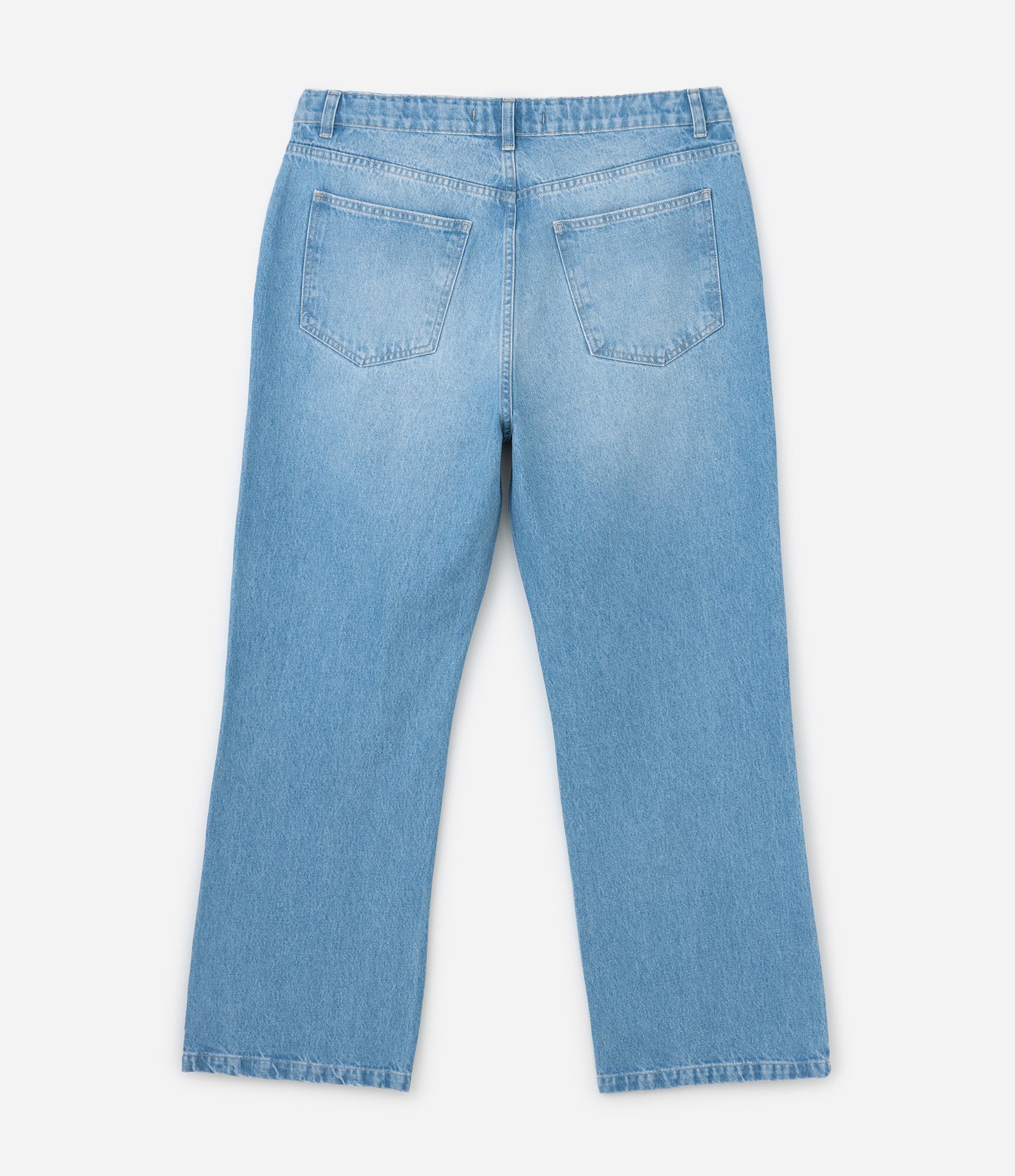 Calça Reta em Jeans com Strass e Pérolas Aplicadas Curve & Plus Size Azul 2