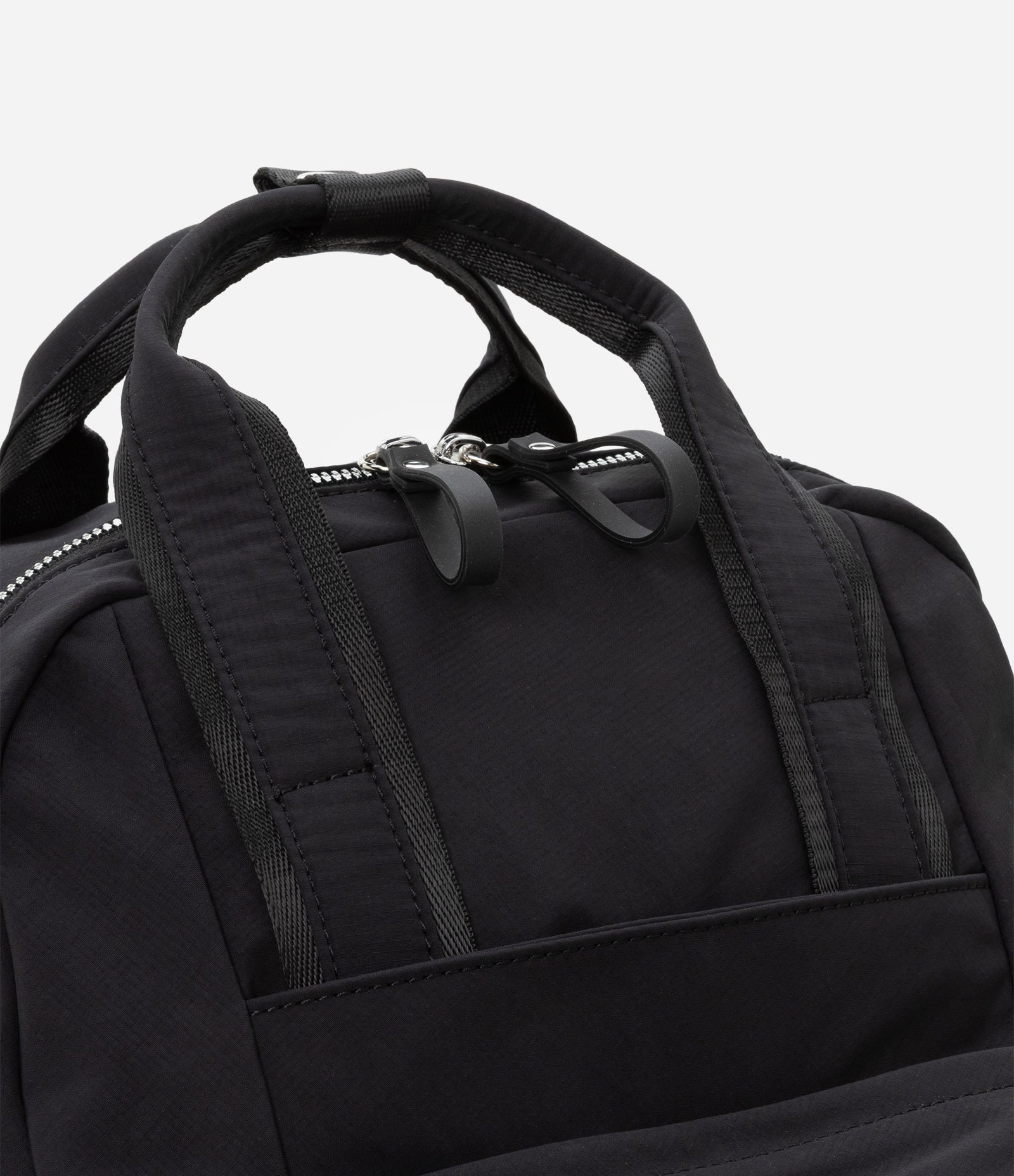 Mochila com Bolso Para Notebook e Alças de Mão e para Mala Preto 4