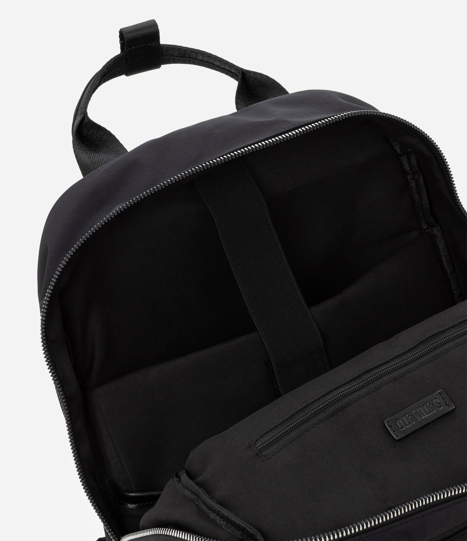 Mochila com Bolso Para Notebook e Alças de Mão e para Mala Preto 5