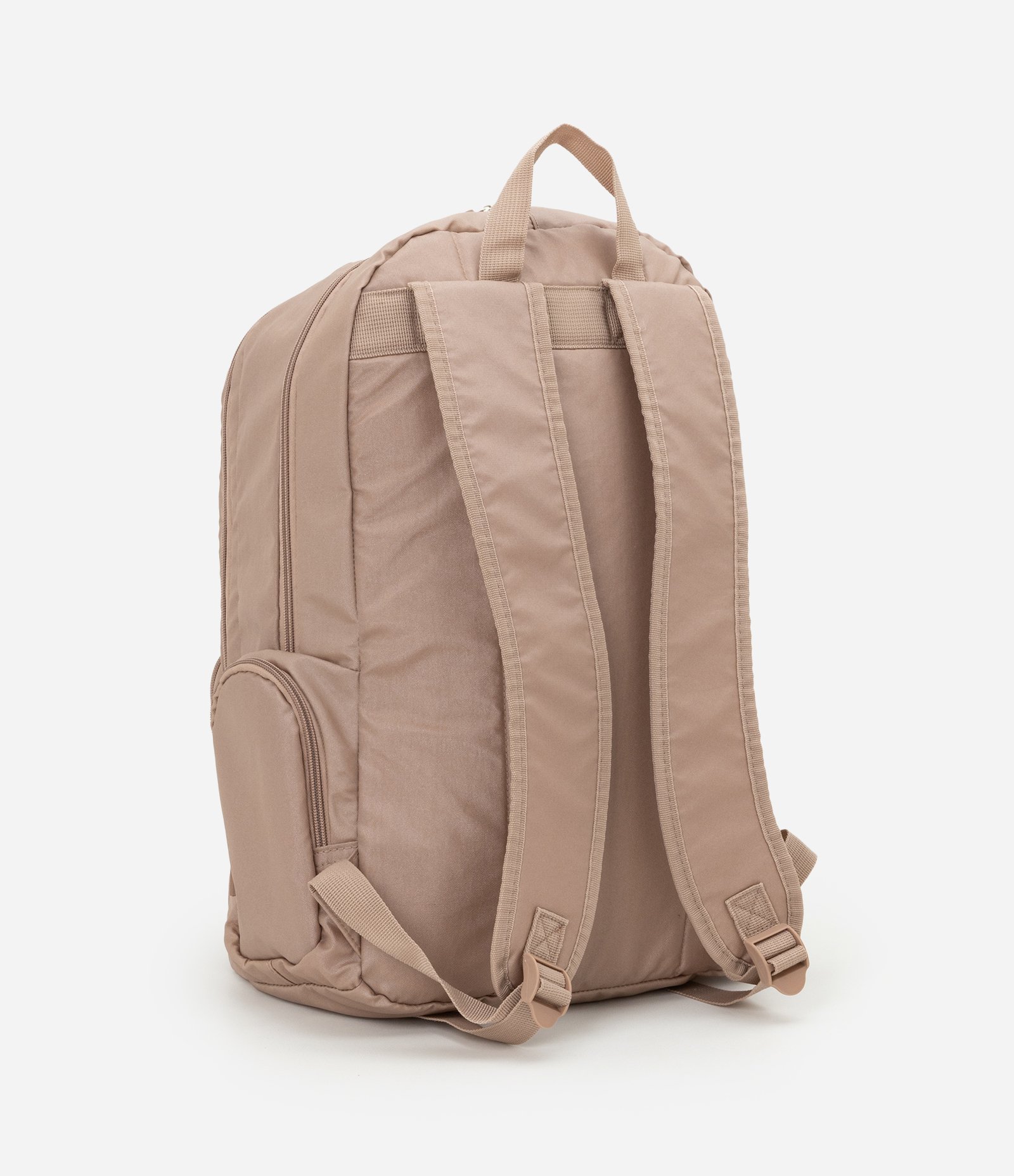 Mochila em Polimaida com Bolso Frontal e Pompom Rosa 3