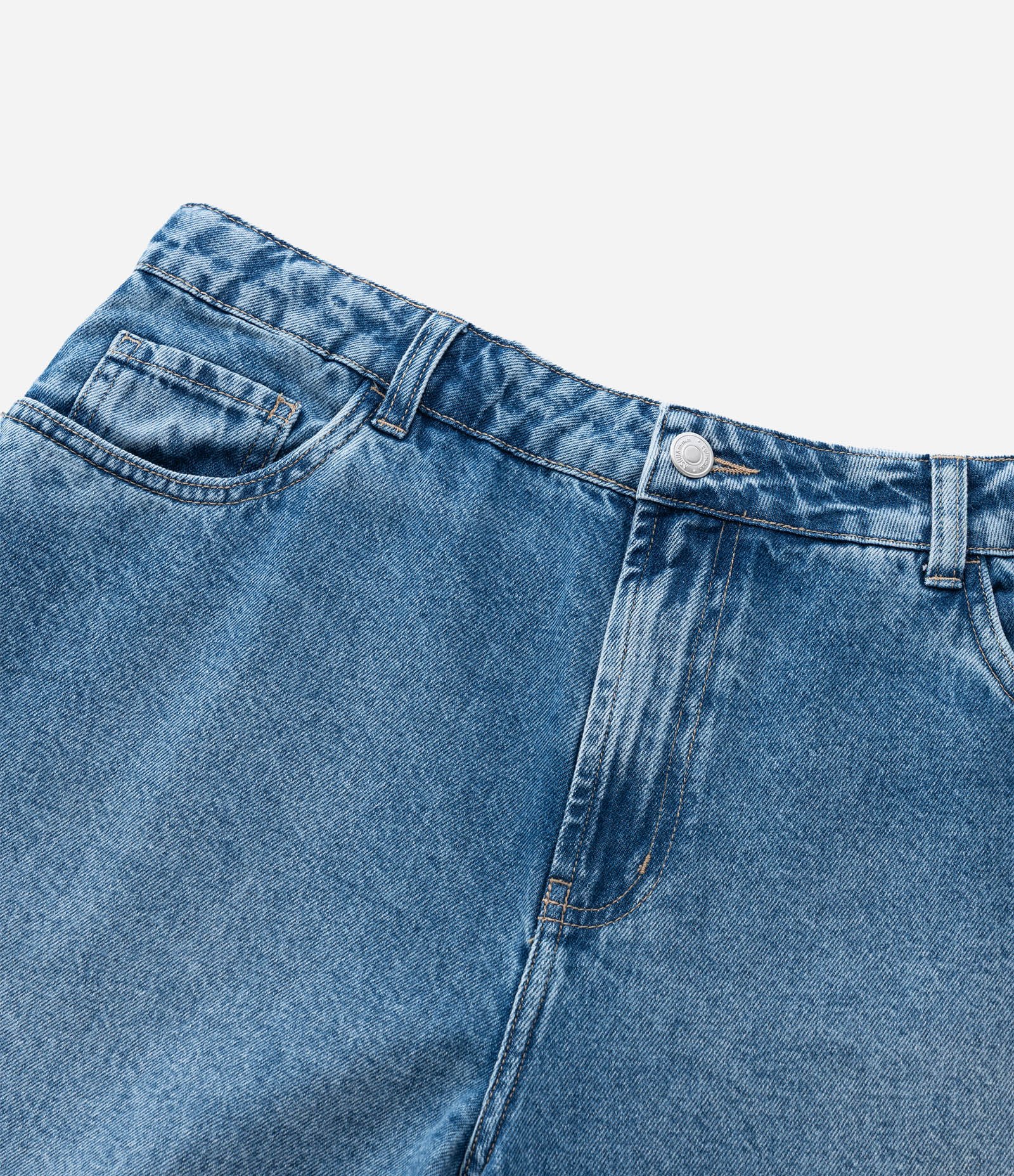 Calça Wide Leg Básica em Jeans Curve & Plus Size Azul 10