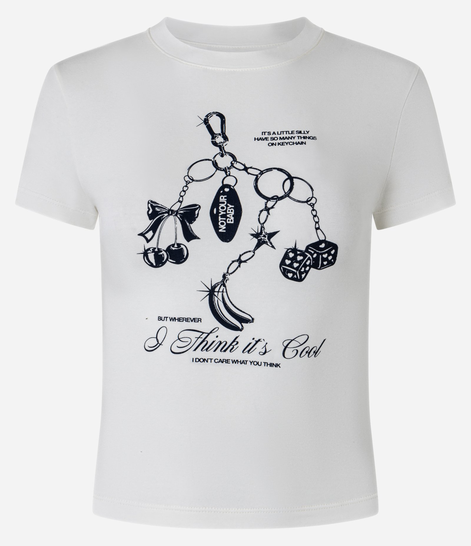 Camiseta New T-Shirt em Algodão com Estampa de Chaveiro Branco 6