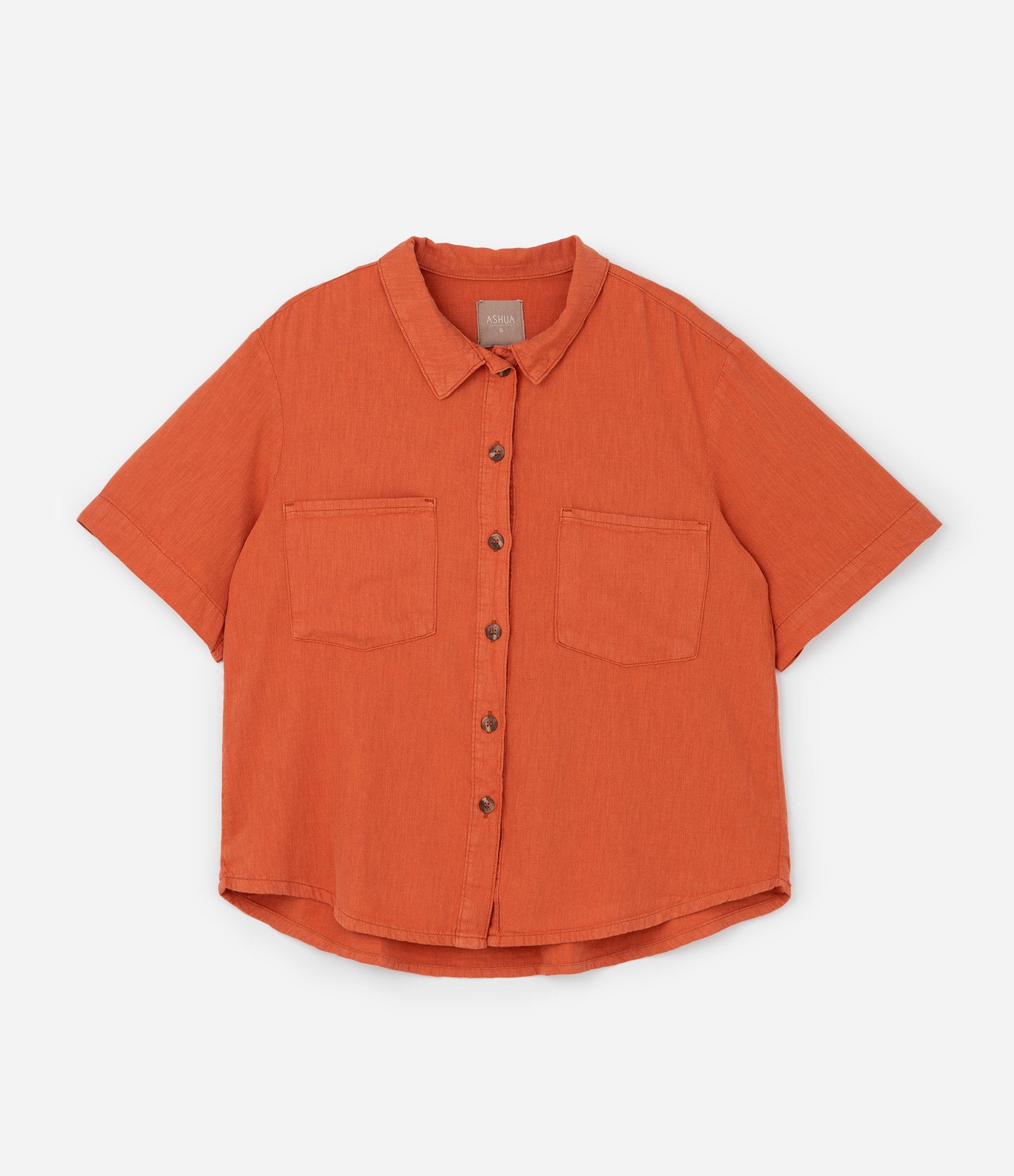 Camisa em Sarja com Bolsos Curve & Plus Size Telha 4