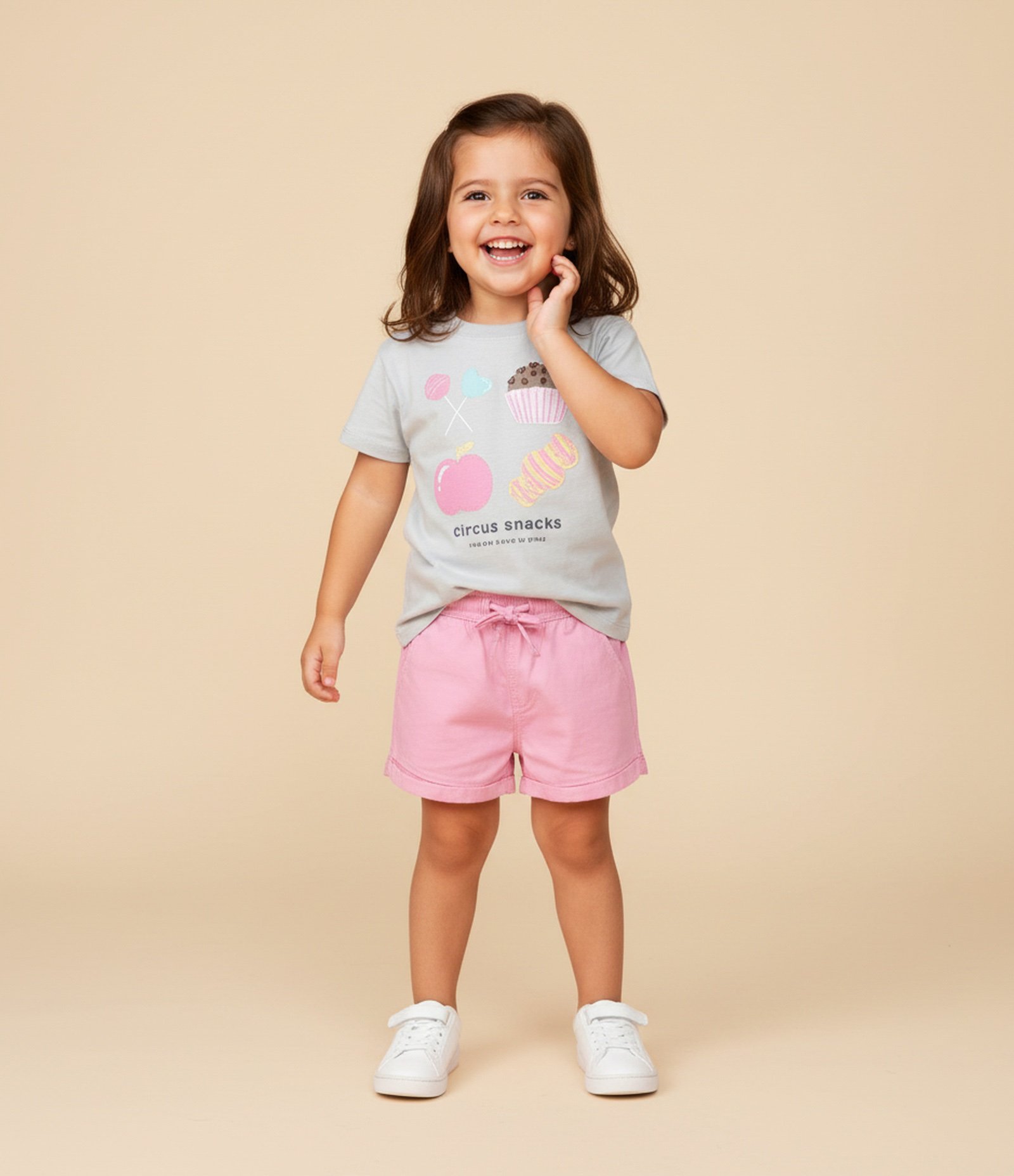 Short Infantil com Babadinhos - Tam 1 a 5 Anos Rosa 1