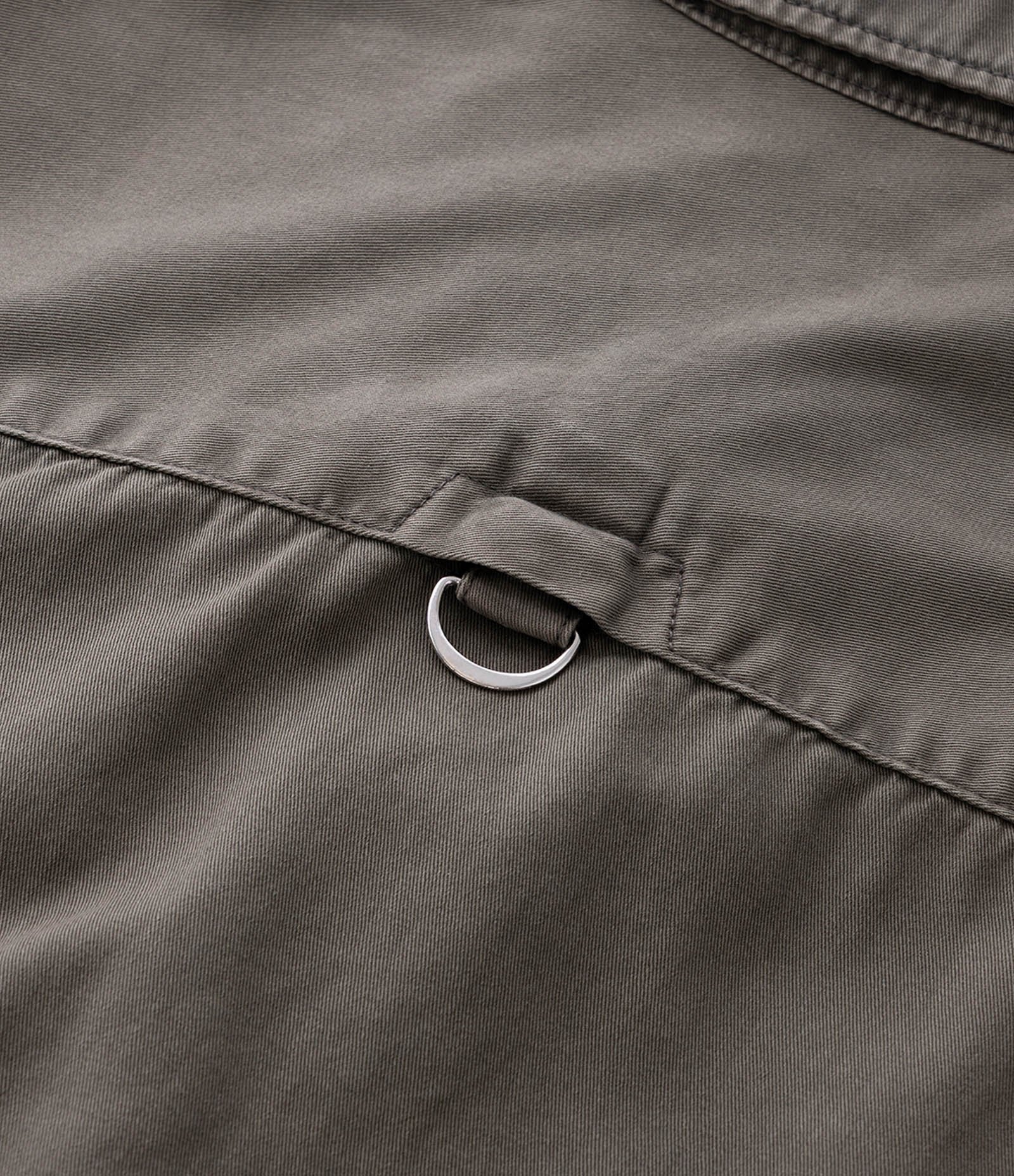 Camisa Overboxy em Sarja com Bolso Envelope Frontal Verde 4