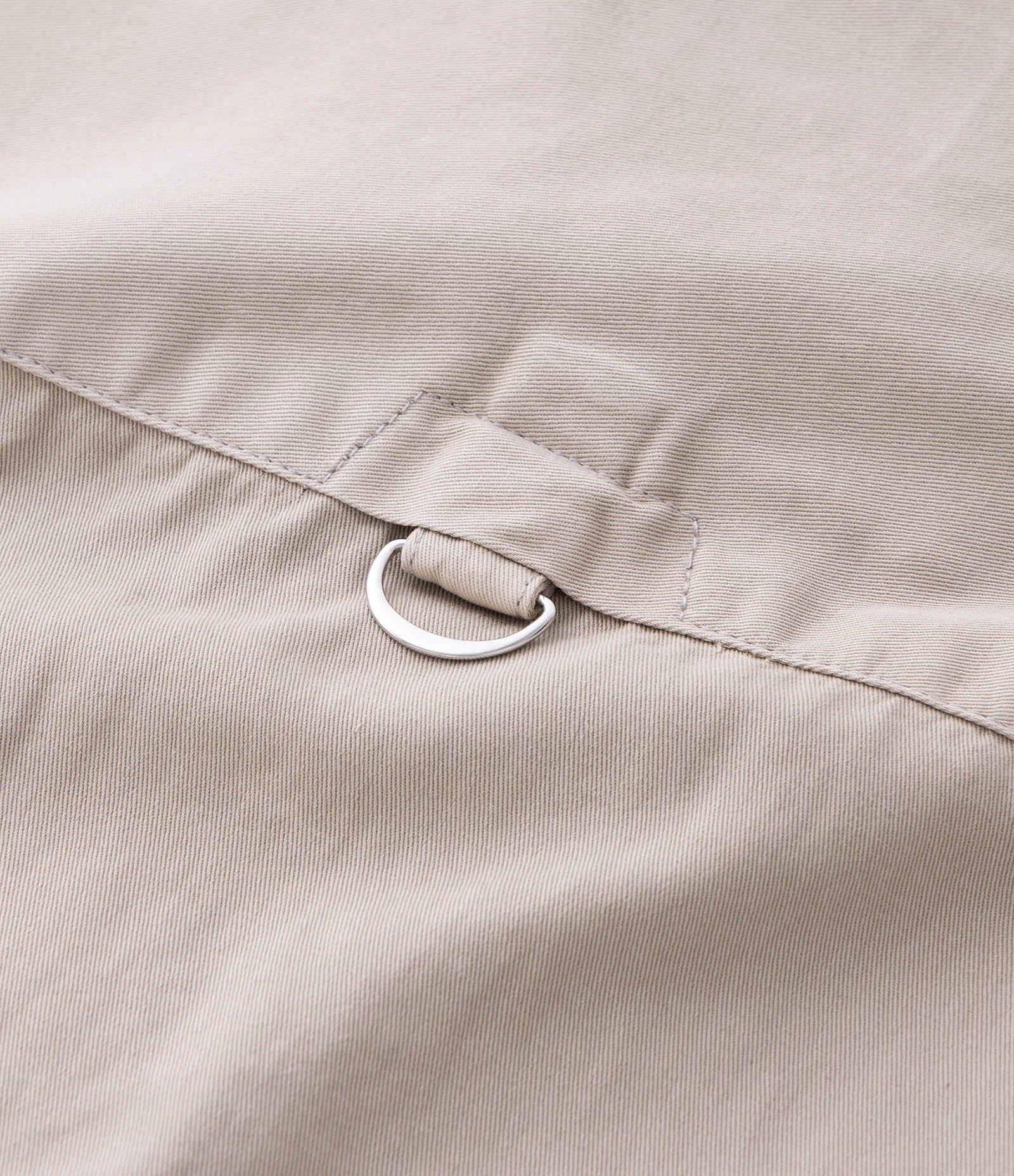 Camisa Overboxy em Sarja com Bolso Envelope Frontal Bege 5