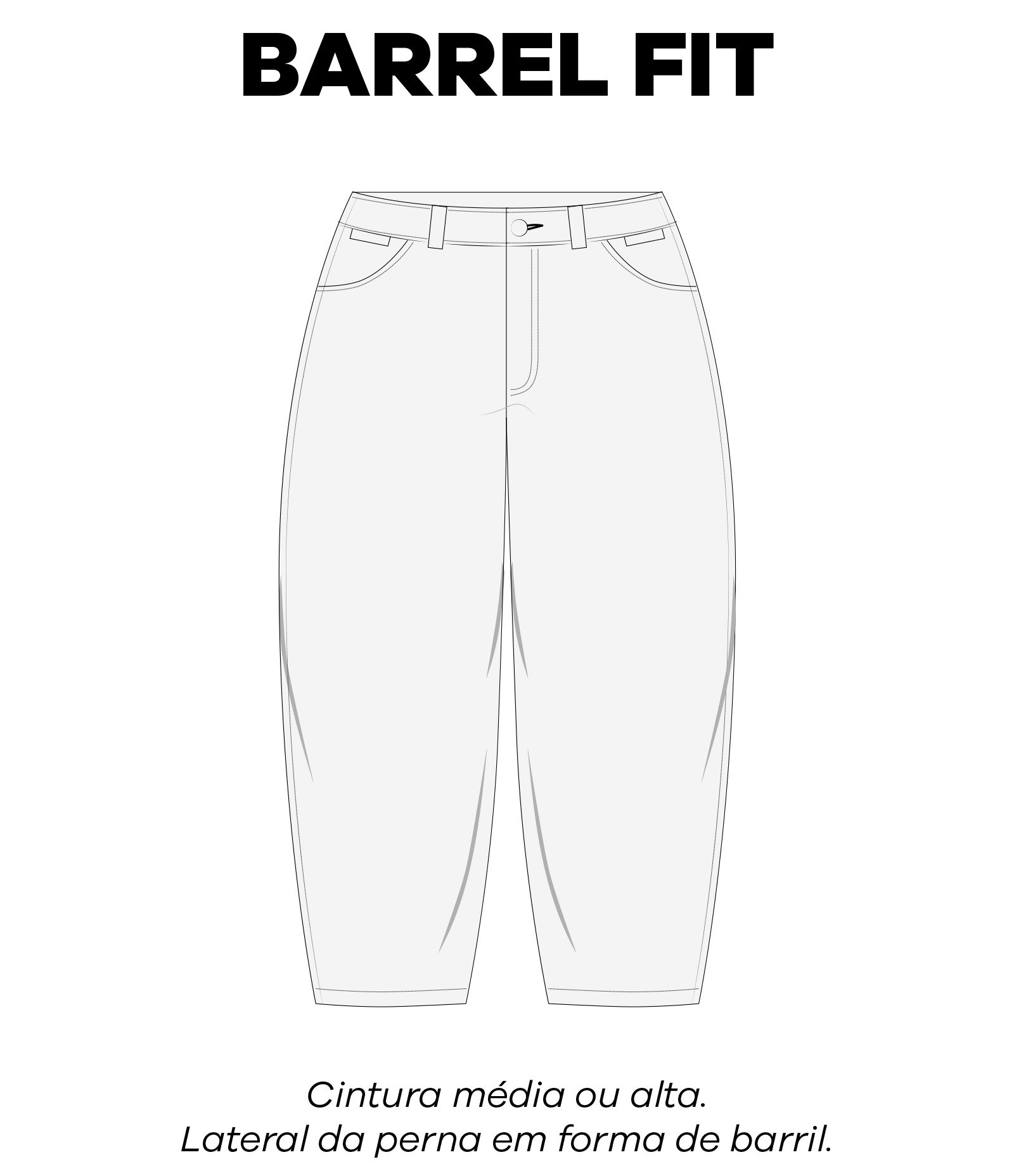 Calça Barrel em Sarja com Pences Curve & Plus Size Branco 6