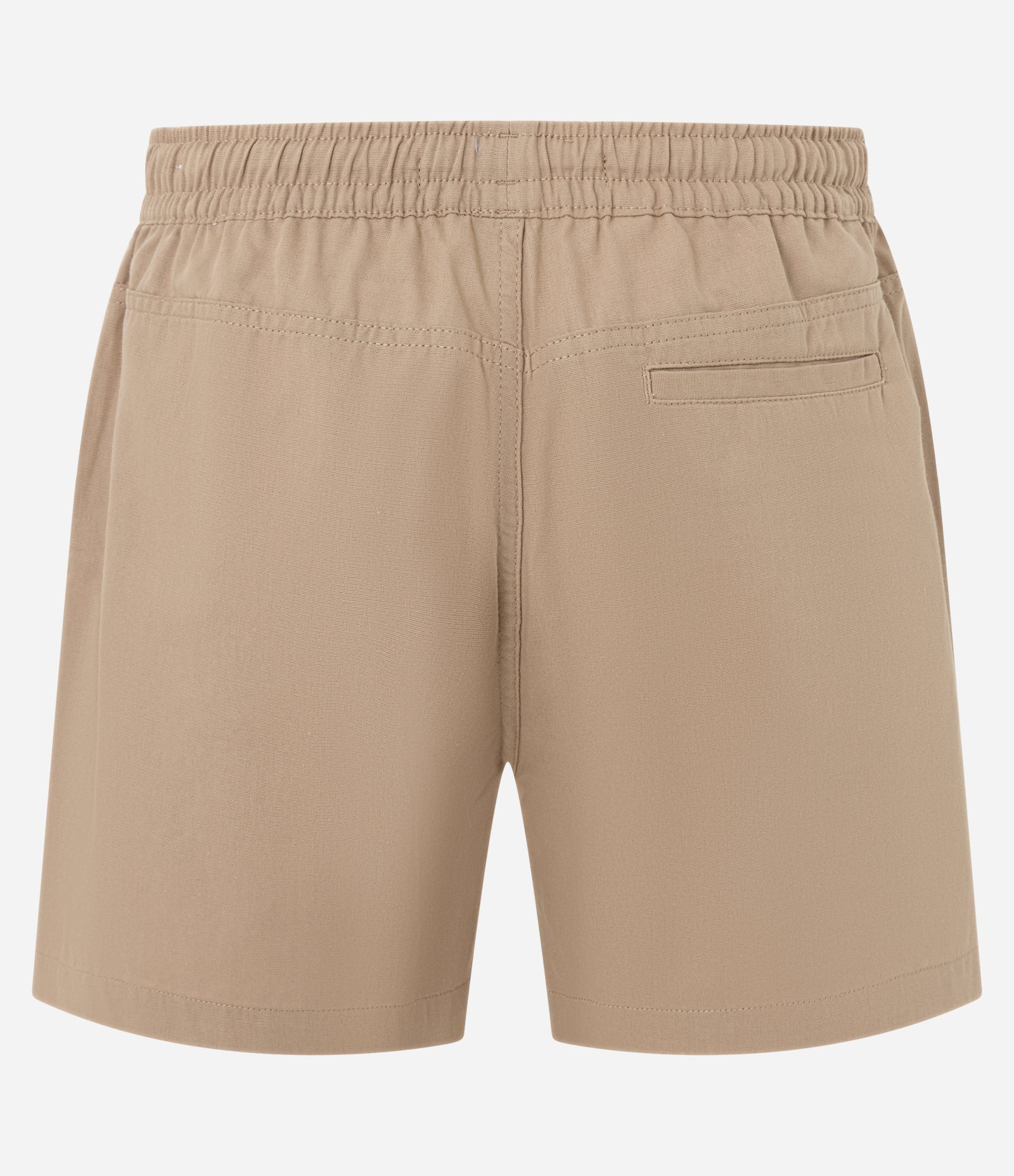 Bermuda em Algodão com Cós Elástico Marrom Claro 2