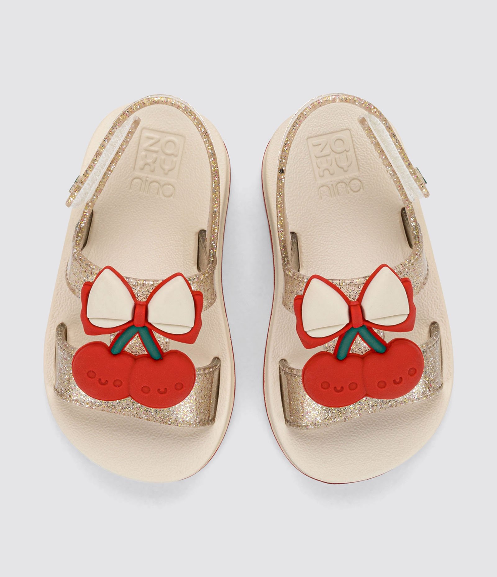 Sandália Infantil com Patch Cerejinha Zaxy Nina - Tam 19 ao 27 Bege 3