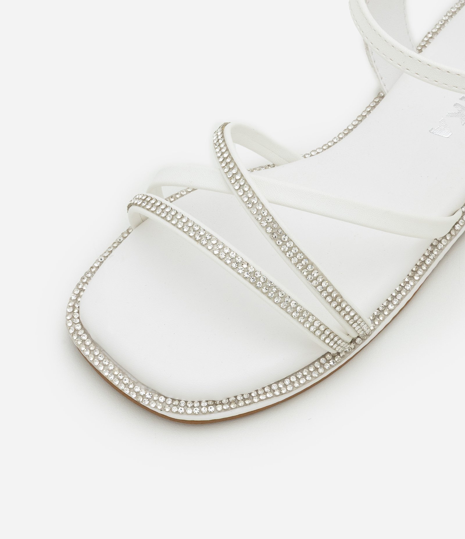 Sandália Infantil com Tiras e Brilhos - Tam 27 ao 33 Branco 4