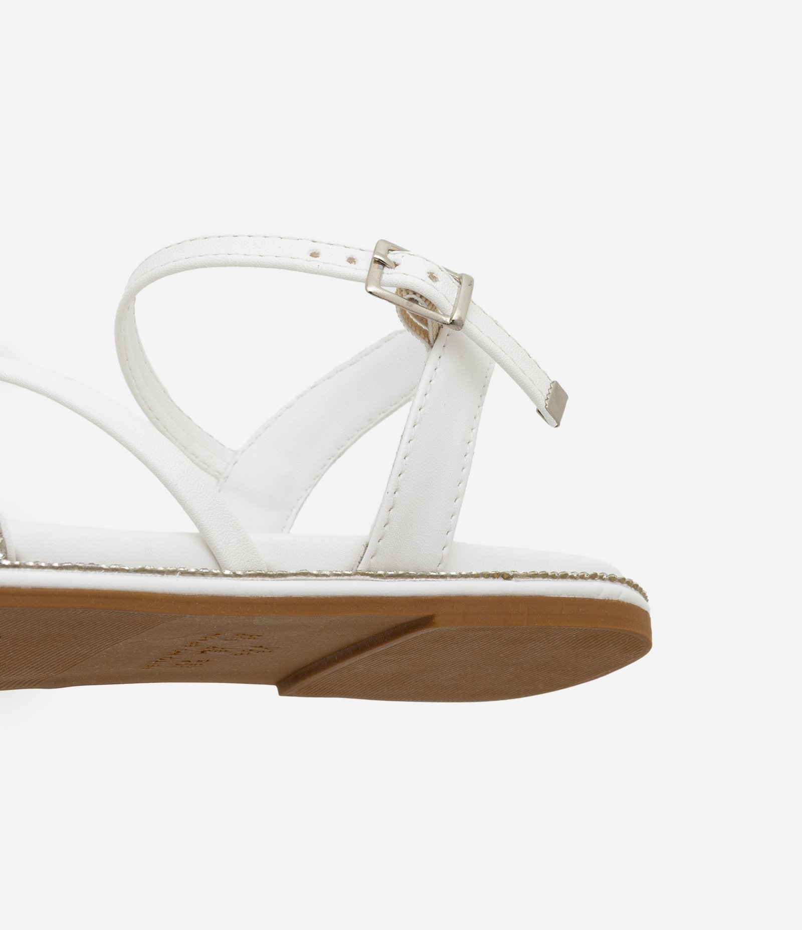 Sandália Infantil com Tiras e Brilhos - Tam 27 ao 33 Branco 5