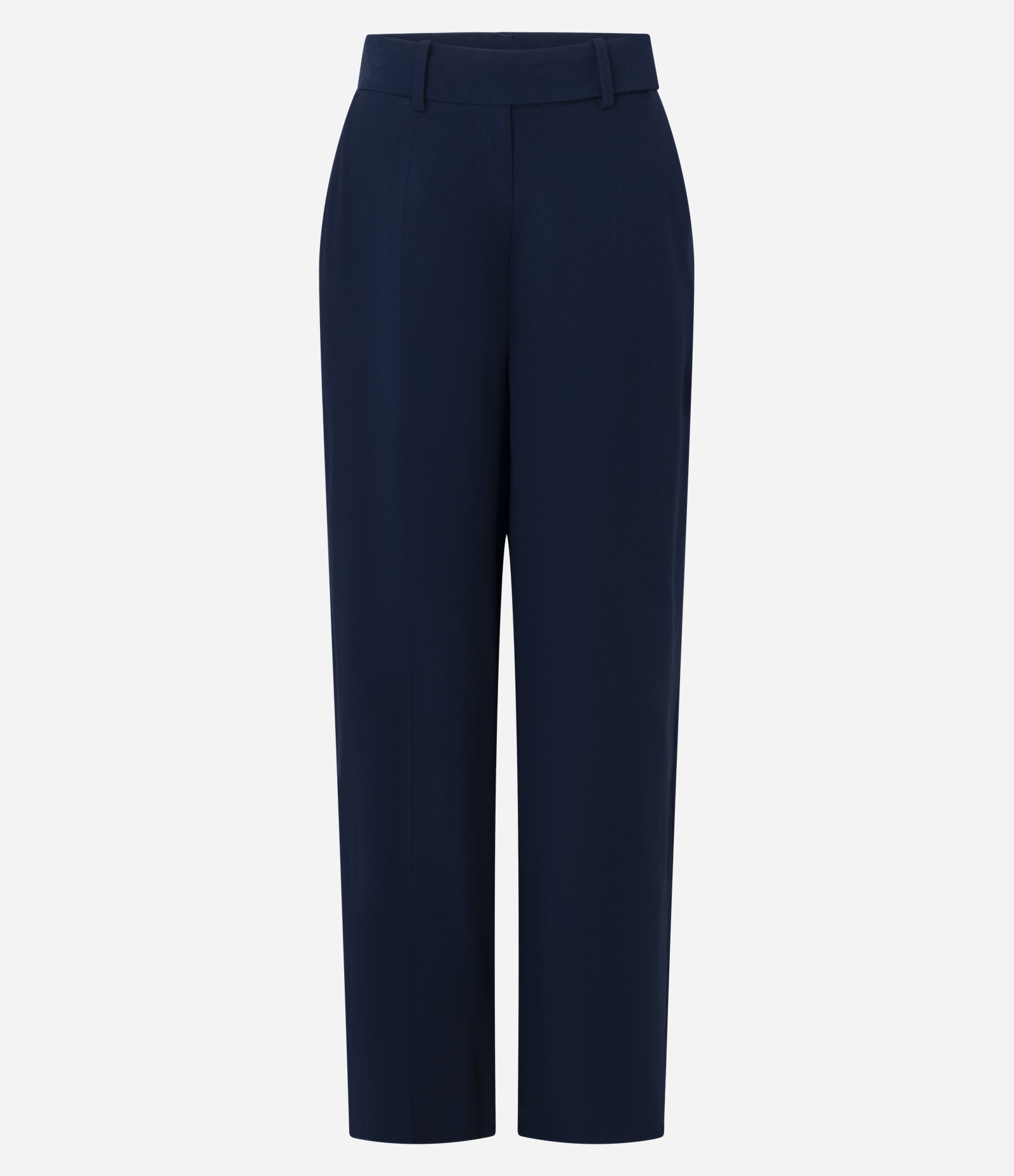 Calça Pantalona Alfaiatada com Cintura Alta Azul Marinho 5