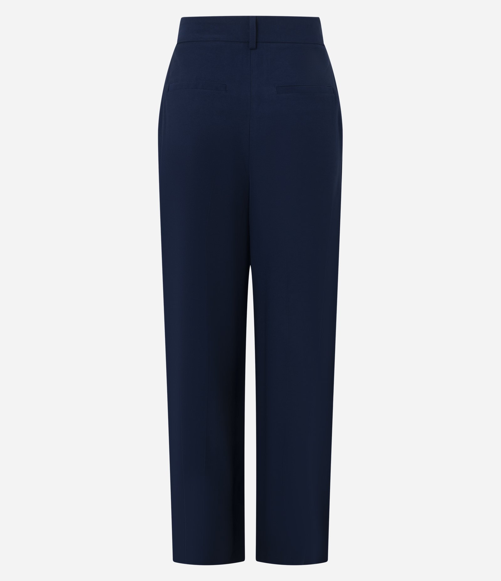 Calça Pantalona Alfaiatada com Cintura Alta Azul Marinho 6