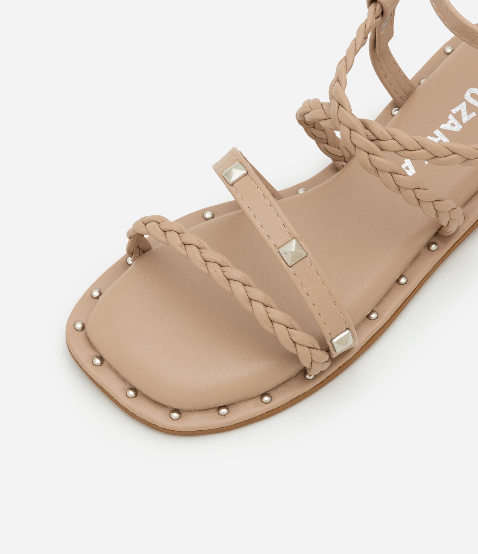 Sandália Rasteira Infantil com Tiras Trançadas - Tam 28 ao 34 Marrom 3