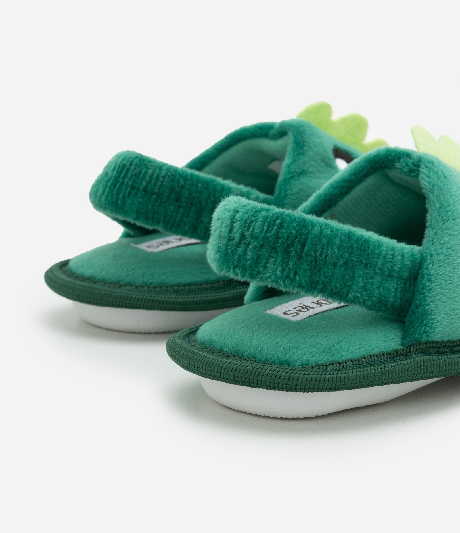 Pantufa Infantil Dinossauro com Elástico – Tam 21 a 28 Verde 2