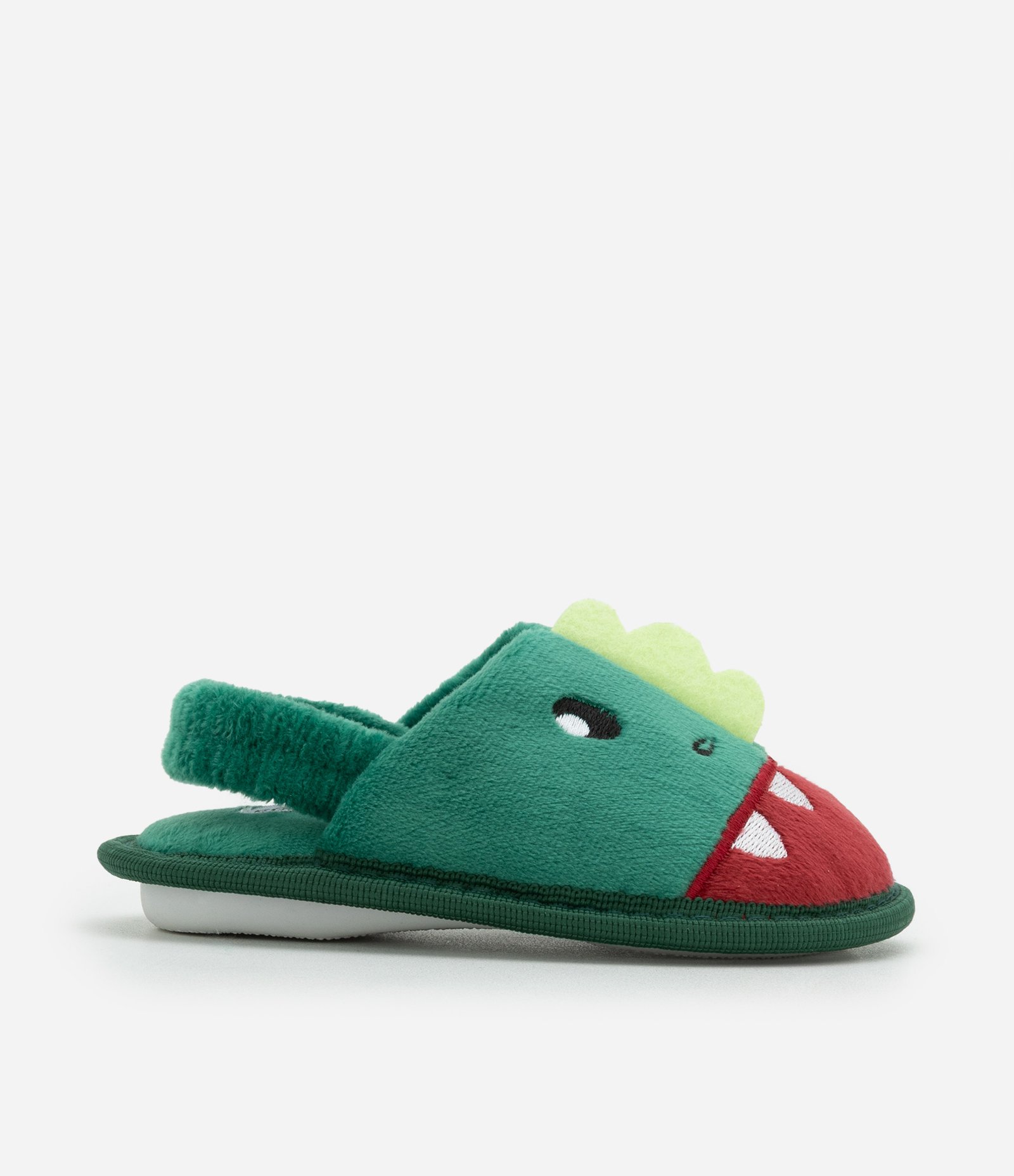 Pantufa Infantil Dinossauro com Elástico – Tam 21 a 28 Verde 4