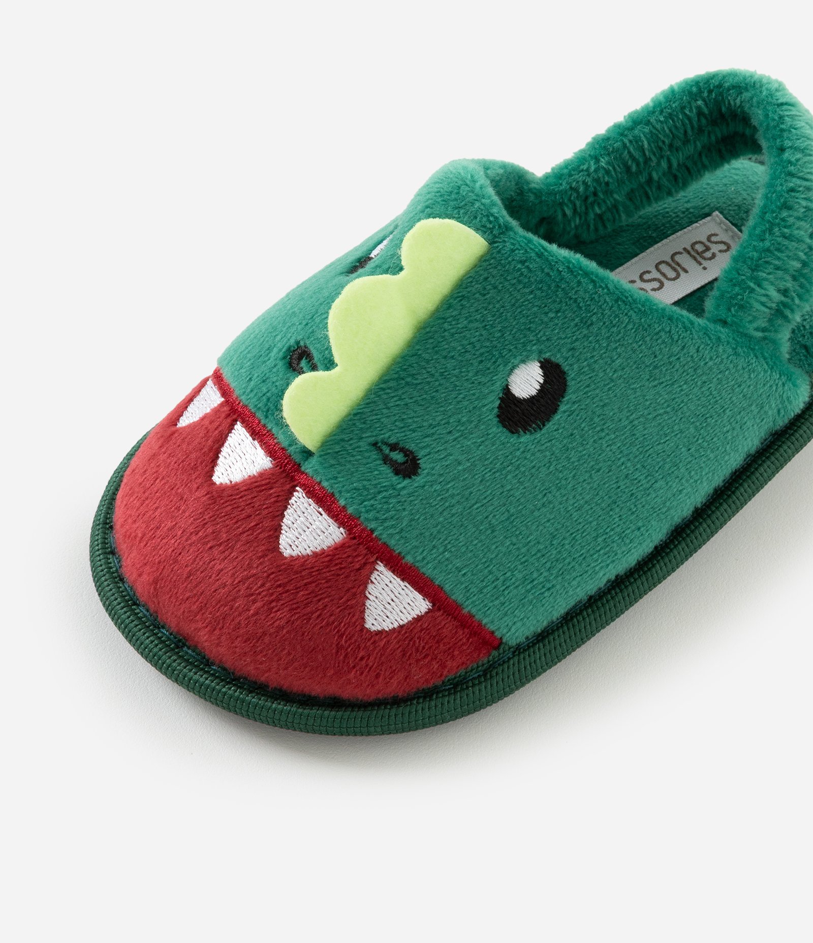 Pantufa Infantil Dinossauro com Elástico – Tam 21 a 28 Verde 5