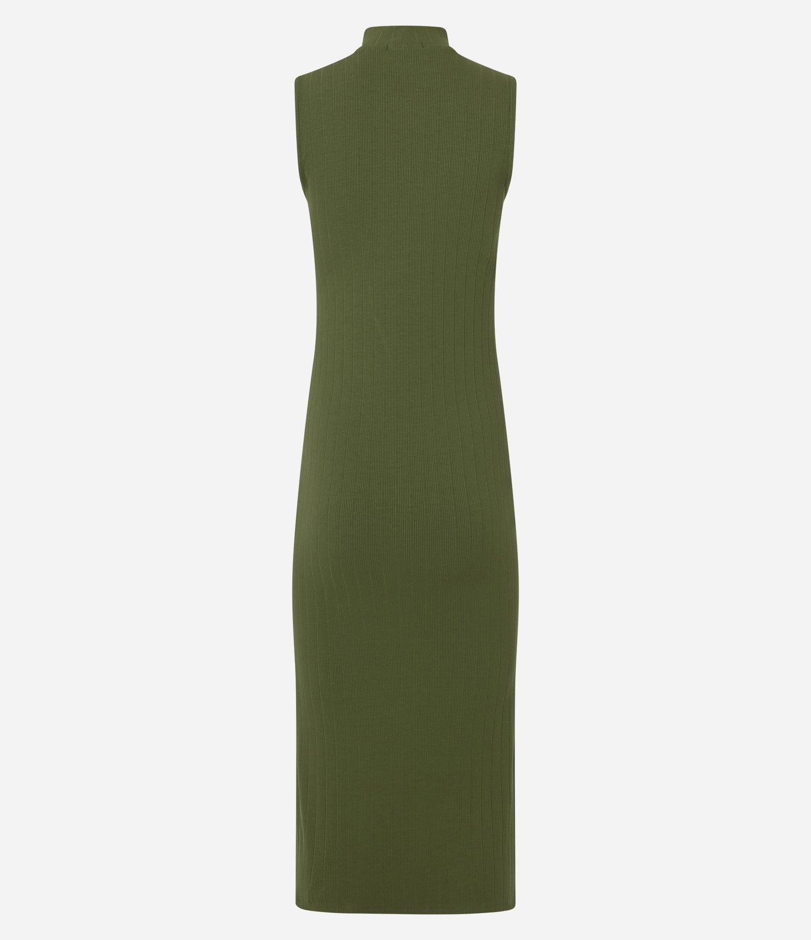 Vestido Midi Canelado em Ribana com Gola Altinha Verde 9