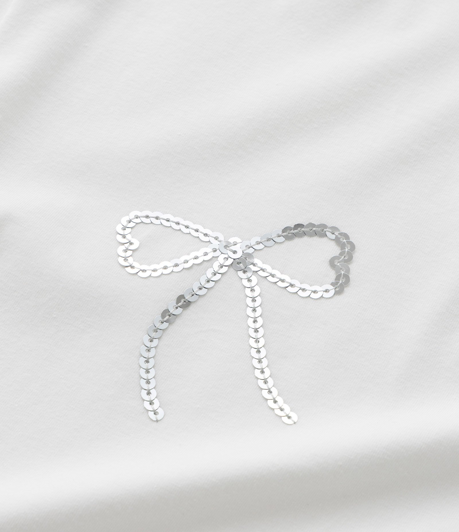 Camiseta Infantil Regular com Bordado de Laços - Tam 5 a 14 Anos Branco 5