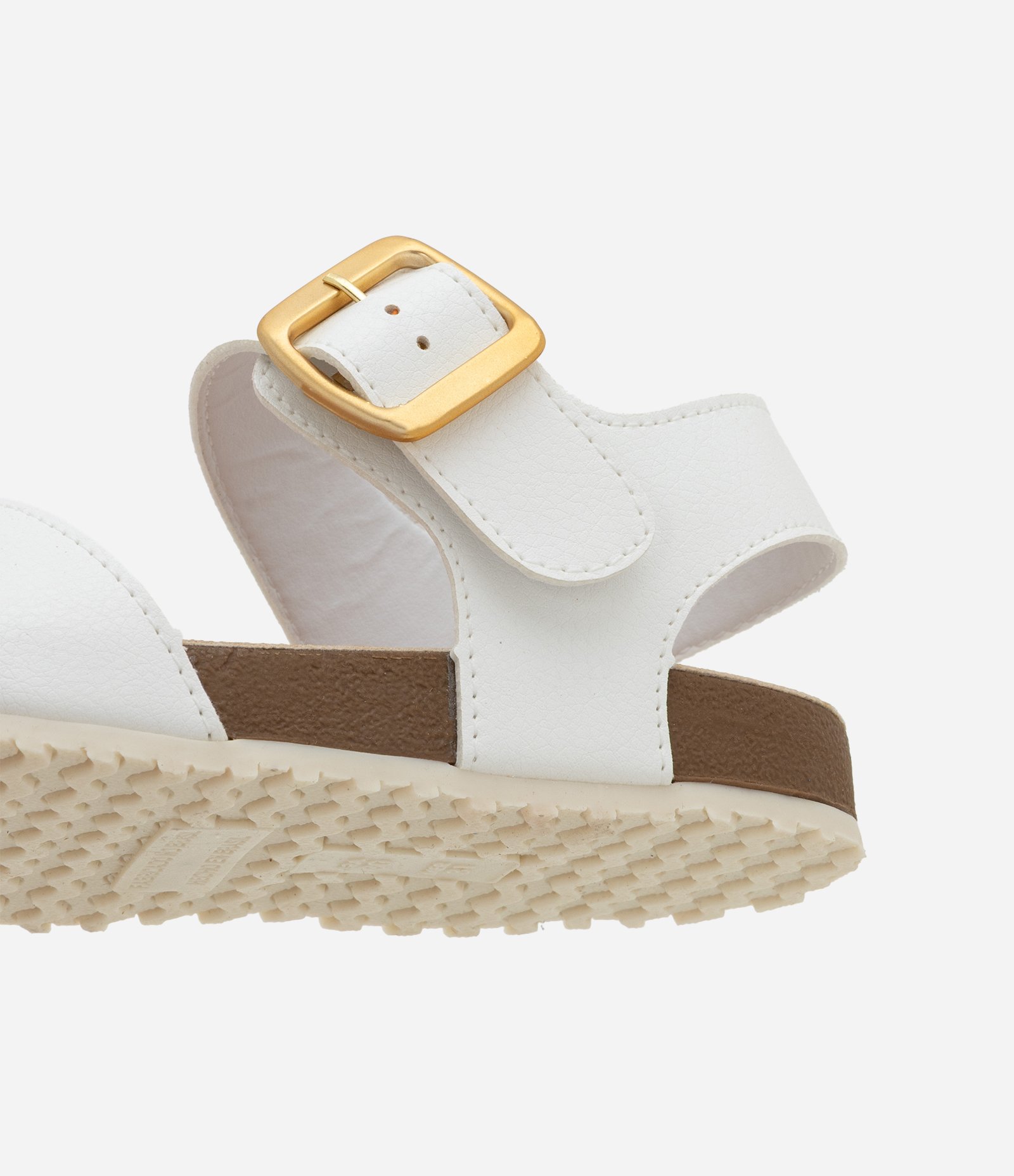 Sandália em PU Infantil com Fechamento por Fivelas - Tam 28 ao 34 Branco 3