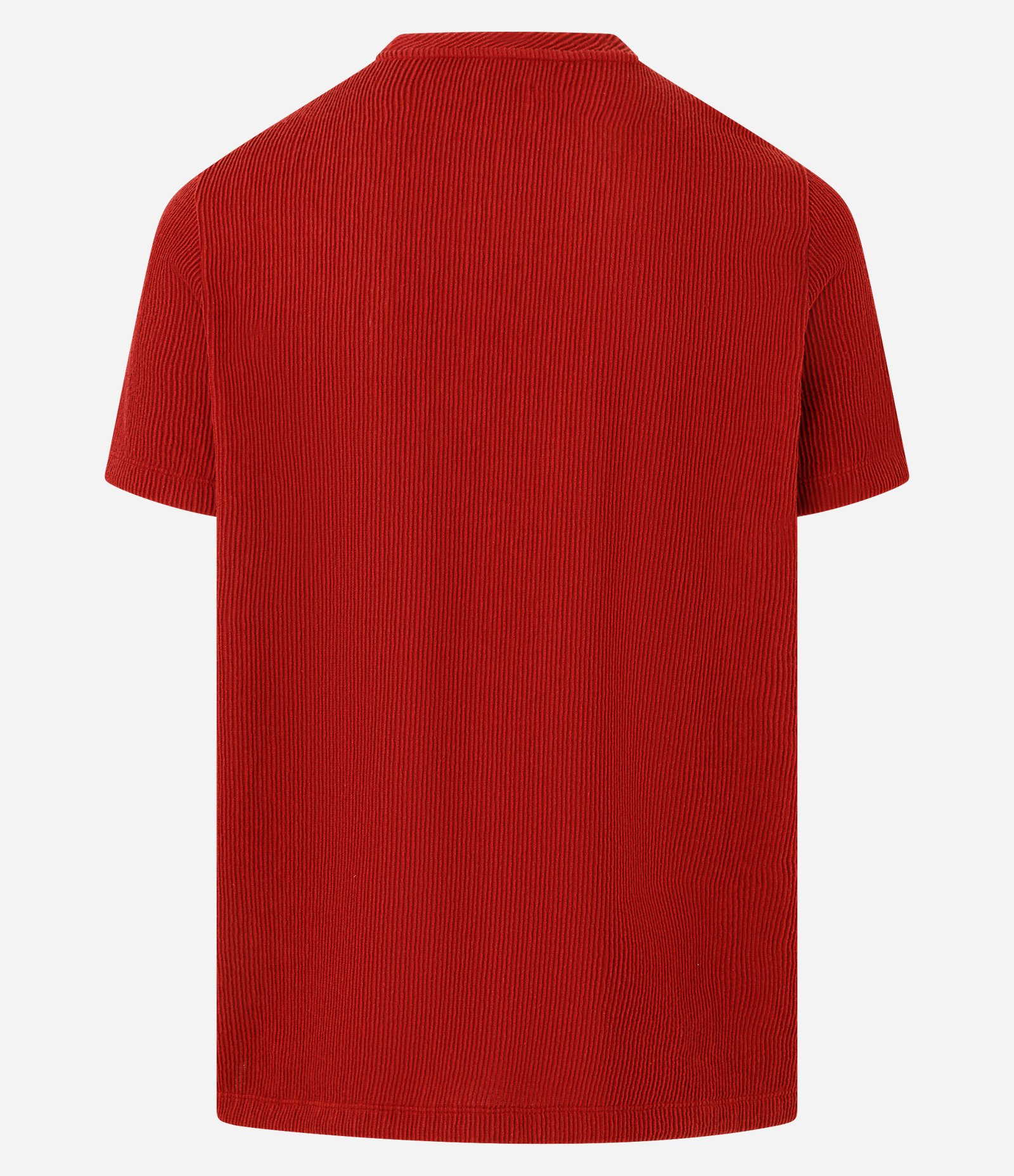 Camiseta Regular em Algodão Texturizado Vermelho 7