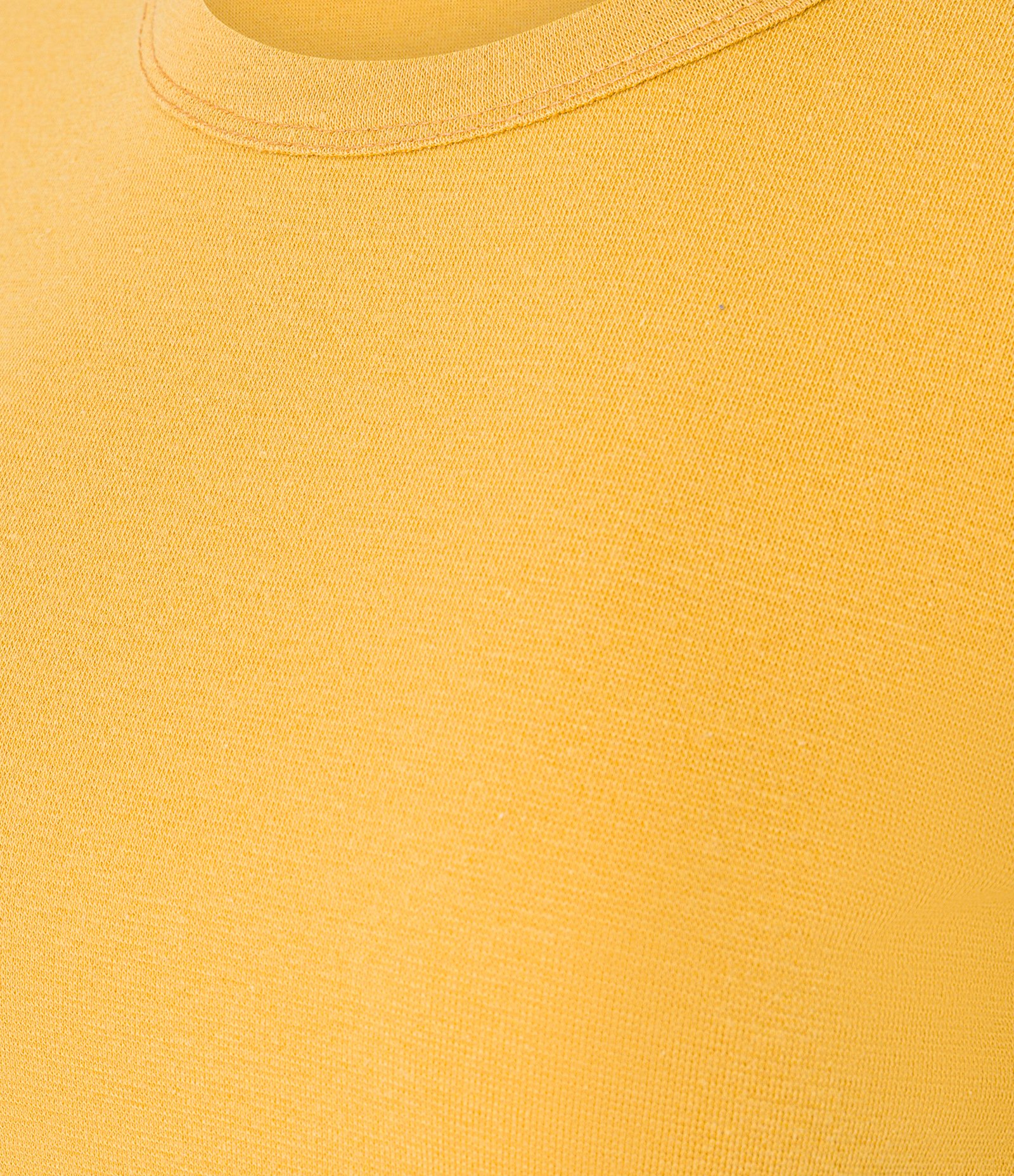 Blusa Básica Ajustada em Ribana com Gola Redonda Mostarda 7