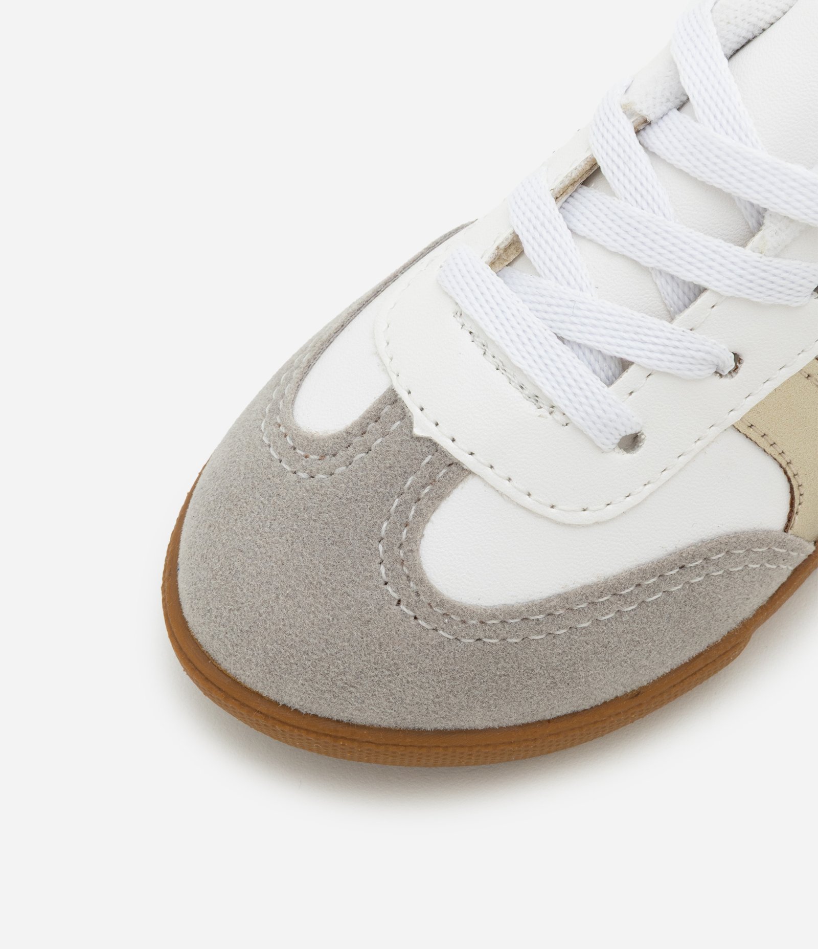 Tênis Casual Infantil em PU com Recortes - Tam 20 ao 24 Branco 3