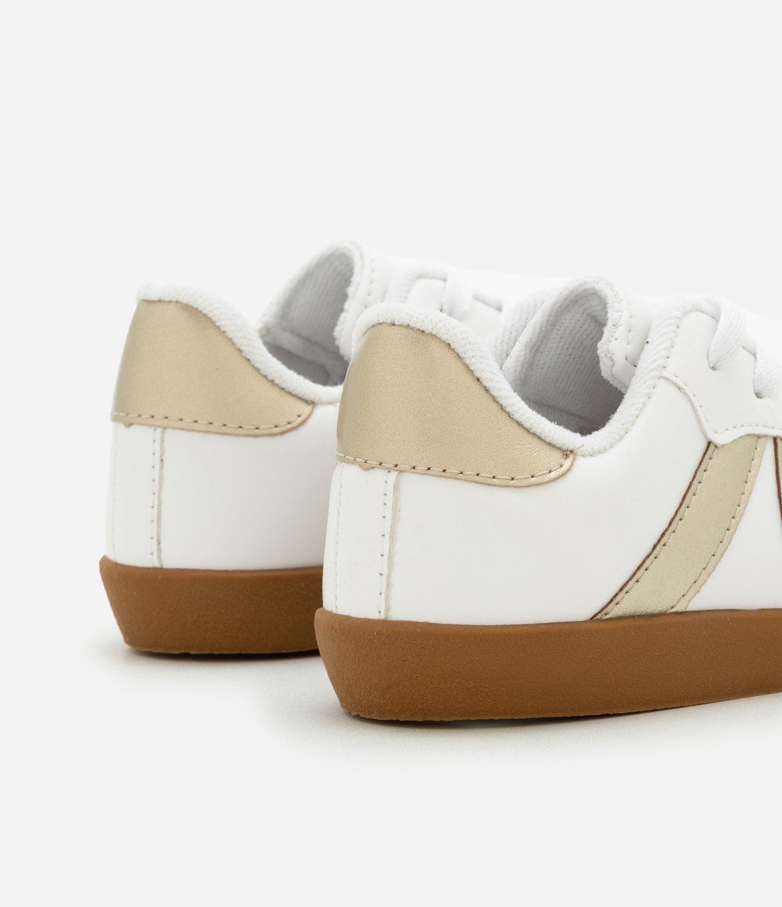 Tênis Casual Infantil em PU com Recortes - Tam 20 ao 24 Branco 4