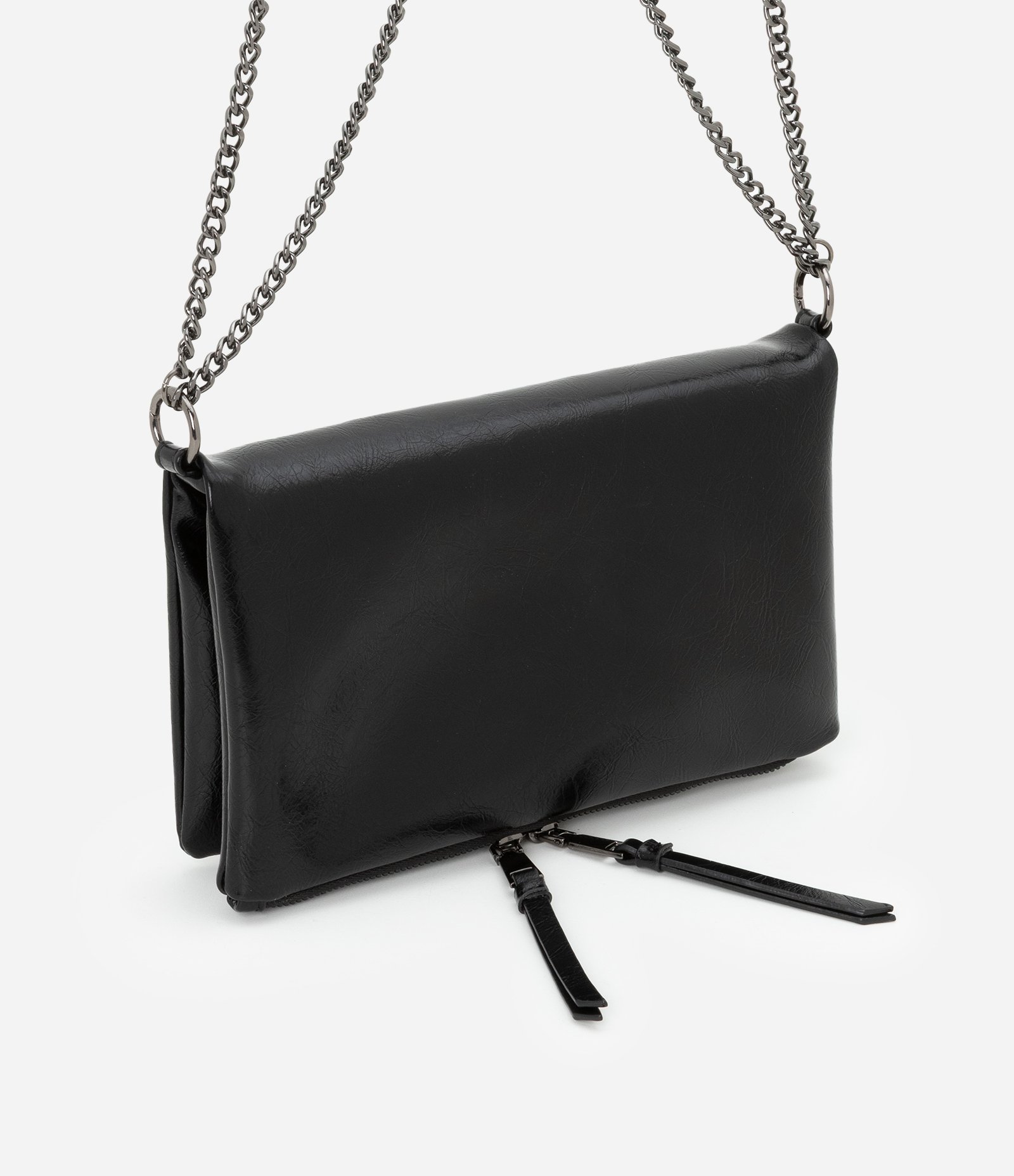 Bolsa Transversal Média com Alça de Correntes Preto 6