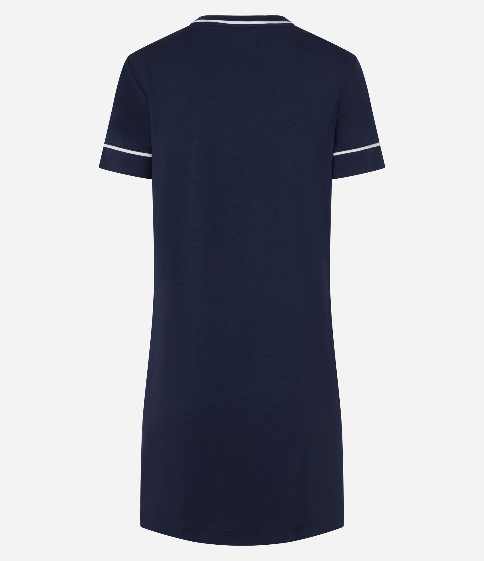 Camisola Curta em Viscolycra com Detalhes Contrastantes Azul 2