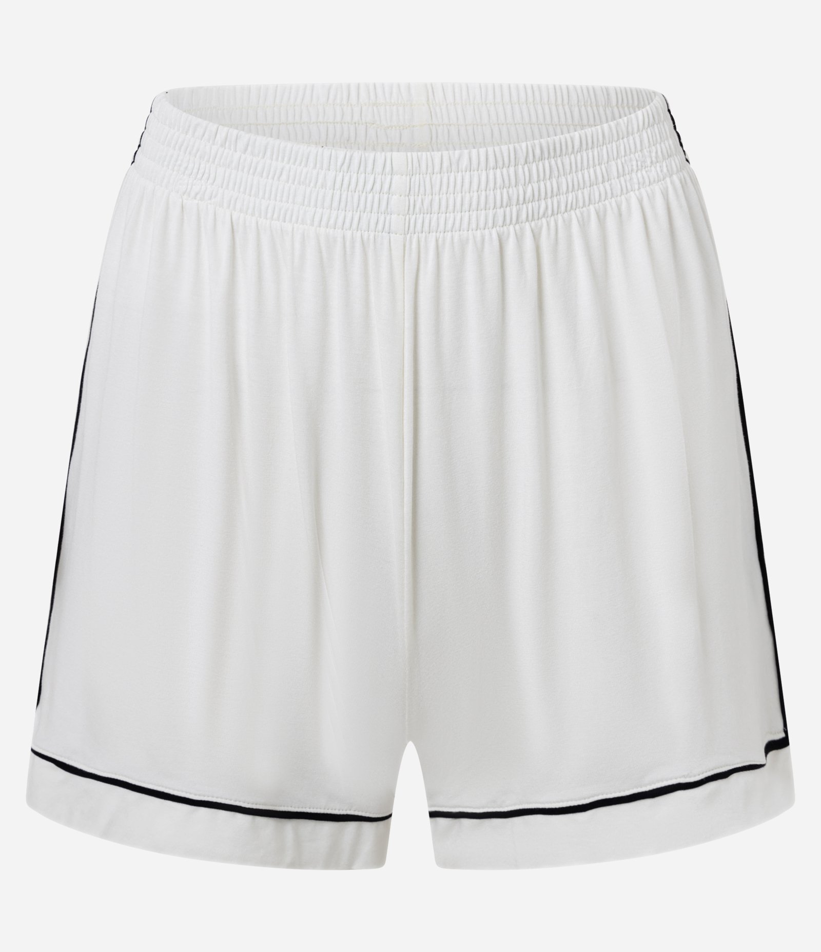 Pijama Short Doll em Viscose com Viés Contrastante Branco 5
