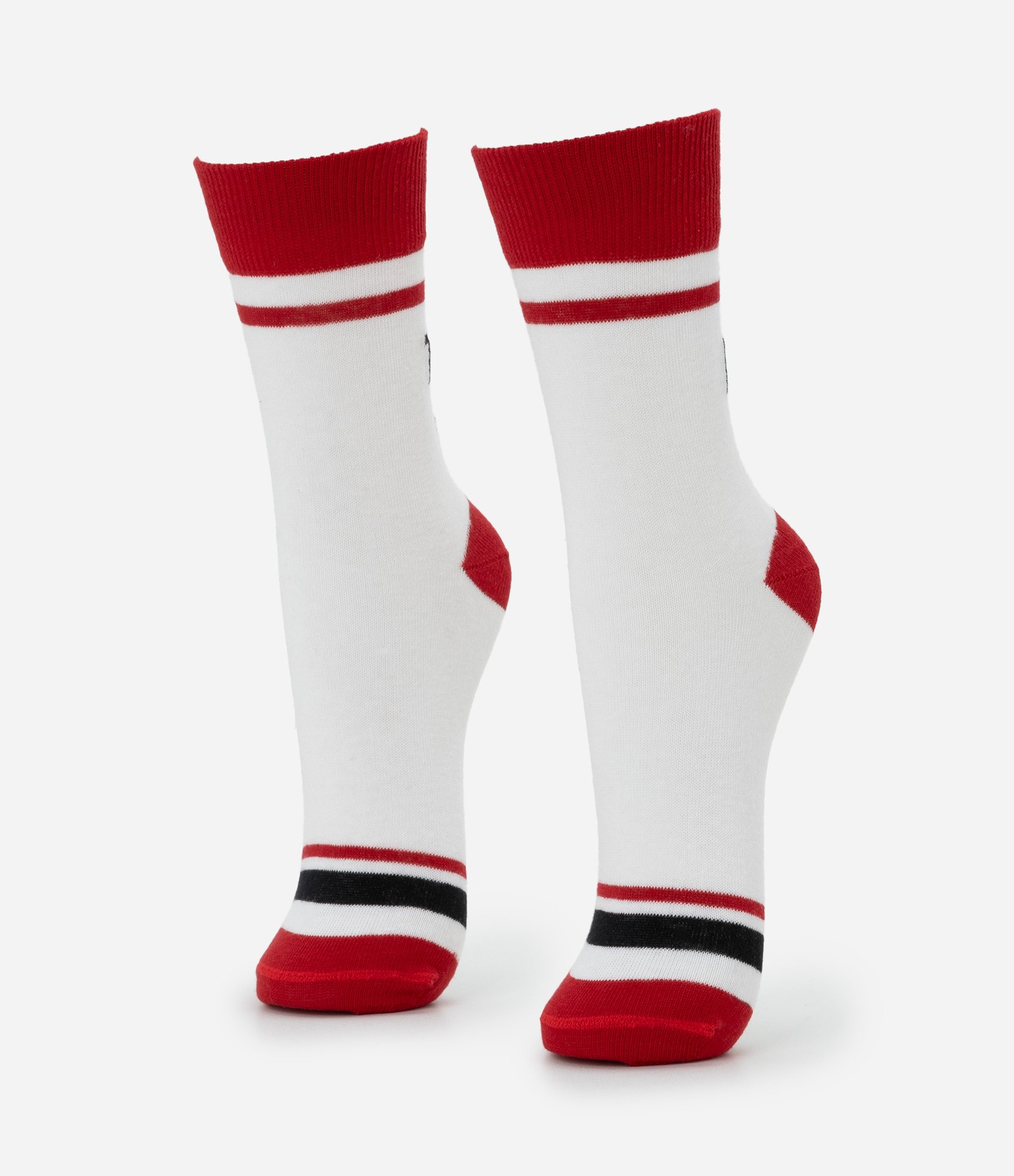 Meia Cano Médio em Algodão com Estampa Thank you next Branco 4