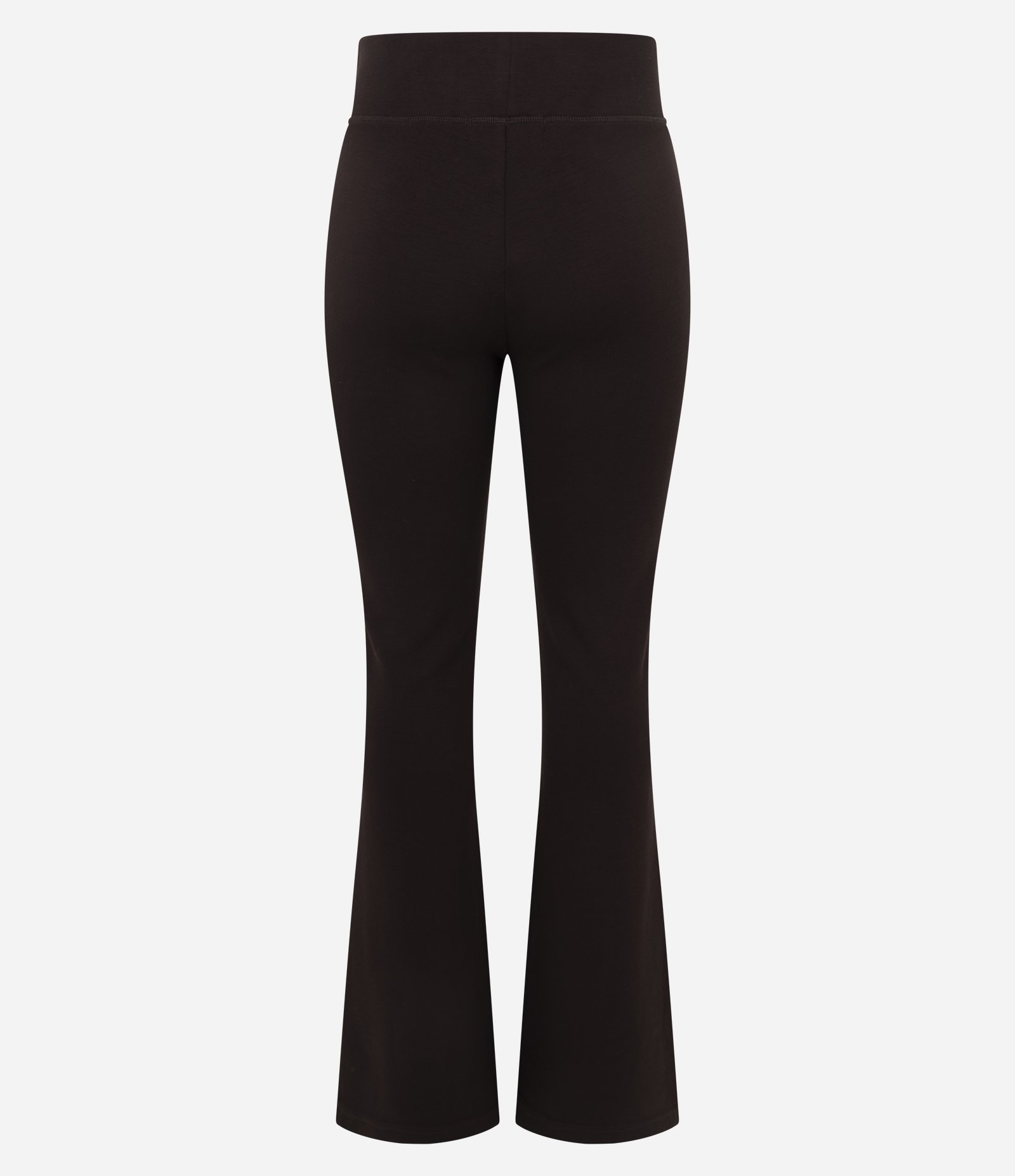 Calça Flare em Microfibra com Cós Largo Marrom 4