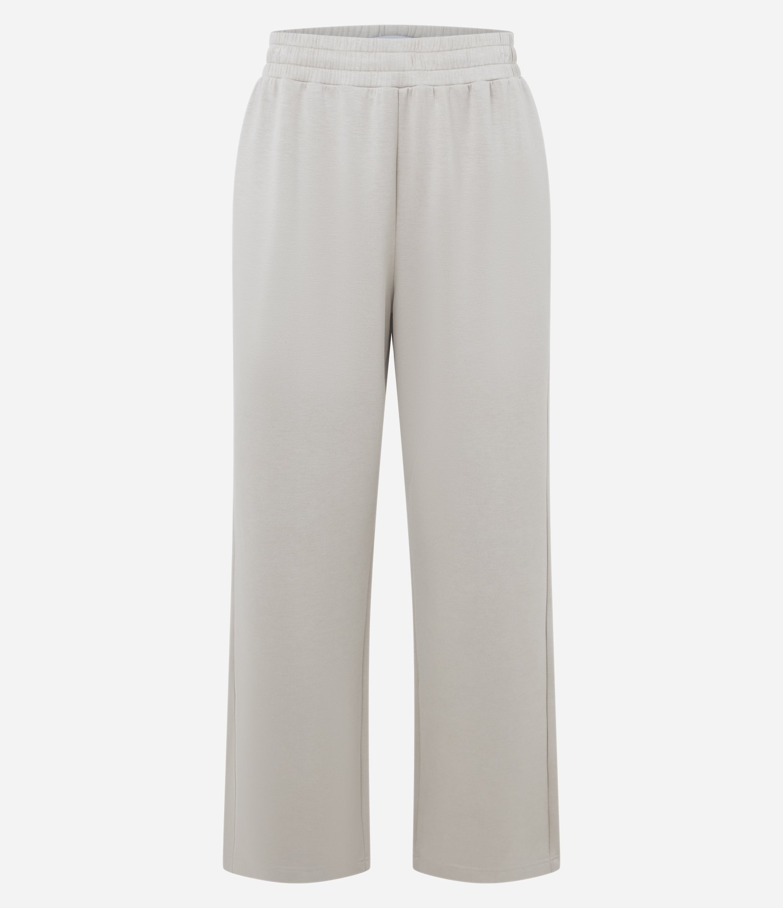 Calça Reta em Modal com Amarração Bege 4