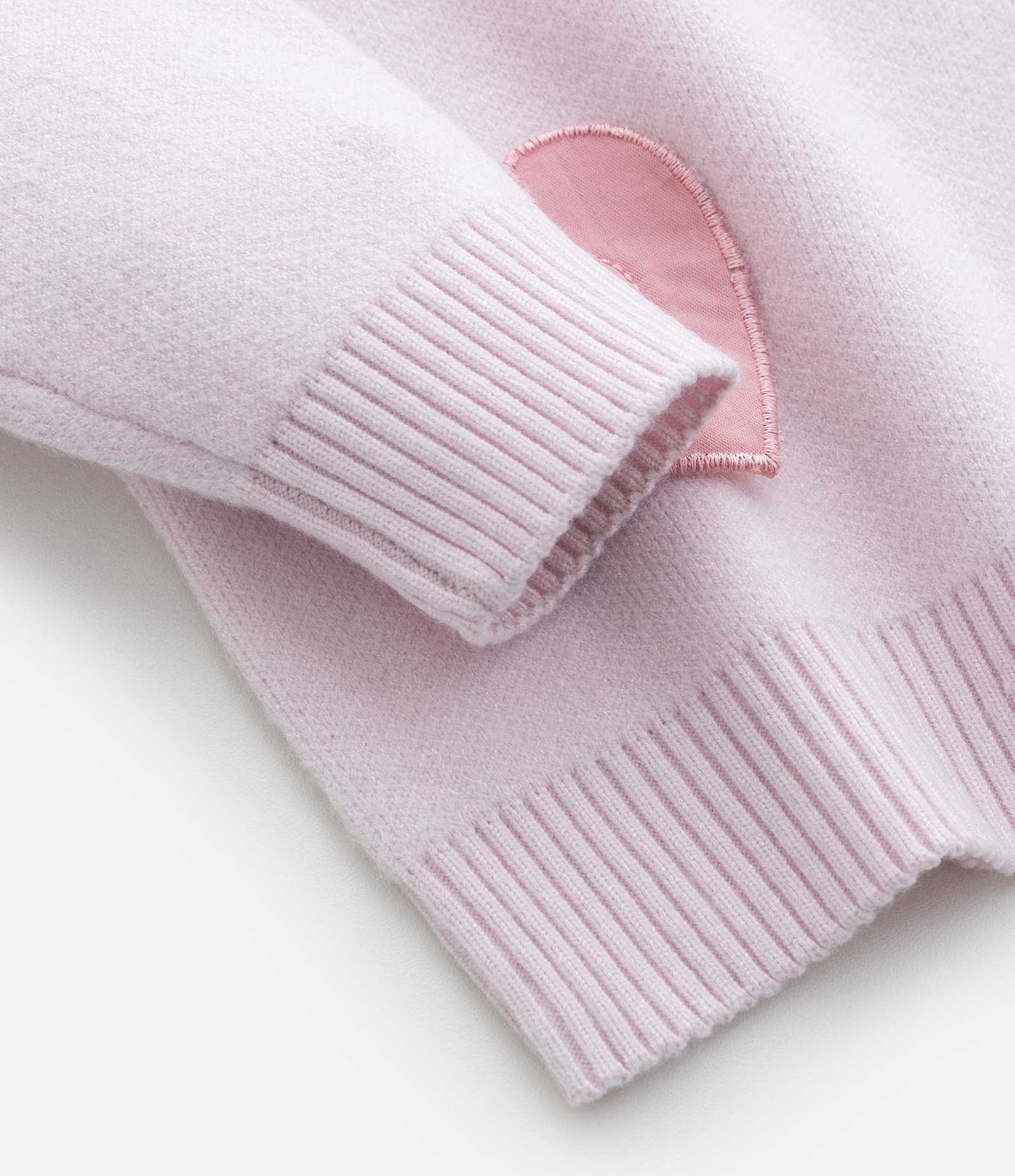 Suéter Infantil em Efeito Tricô com Corações Aplicados – Tam 1 a 5/6 Anos Lilás 3