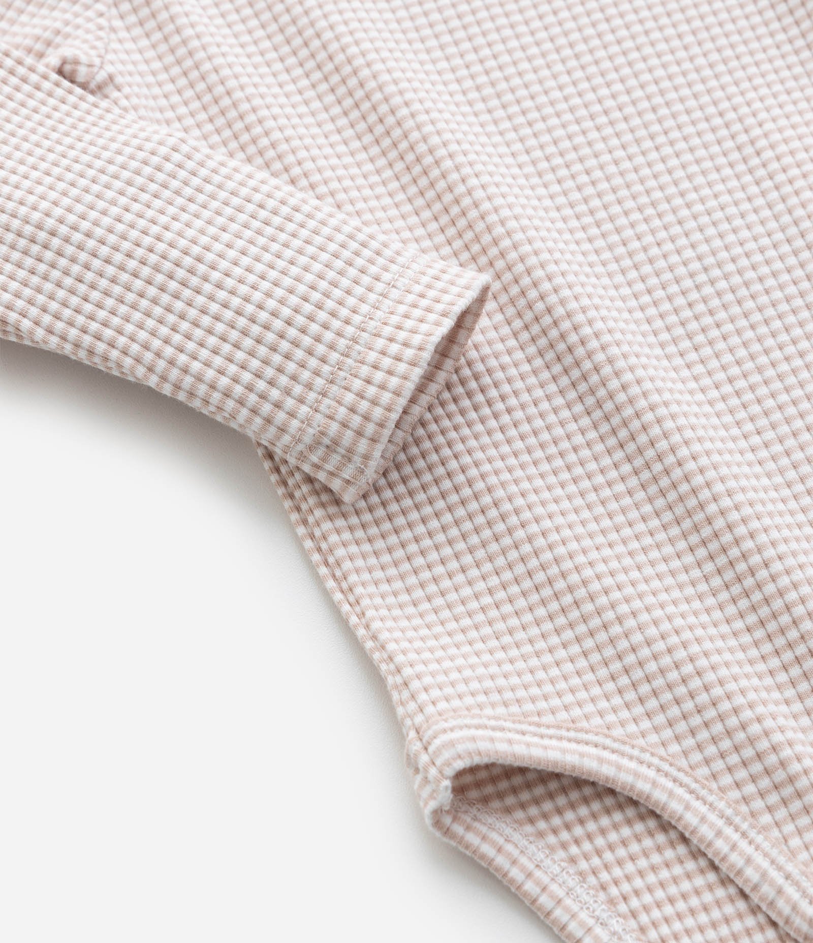 Body Infantil Canelado com Gola Americana – Tam RN a 18 Meses Bege Claro 5